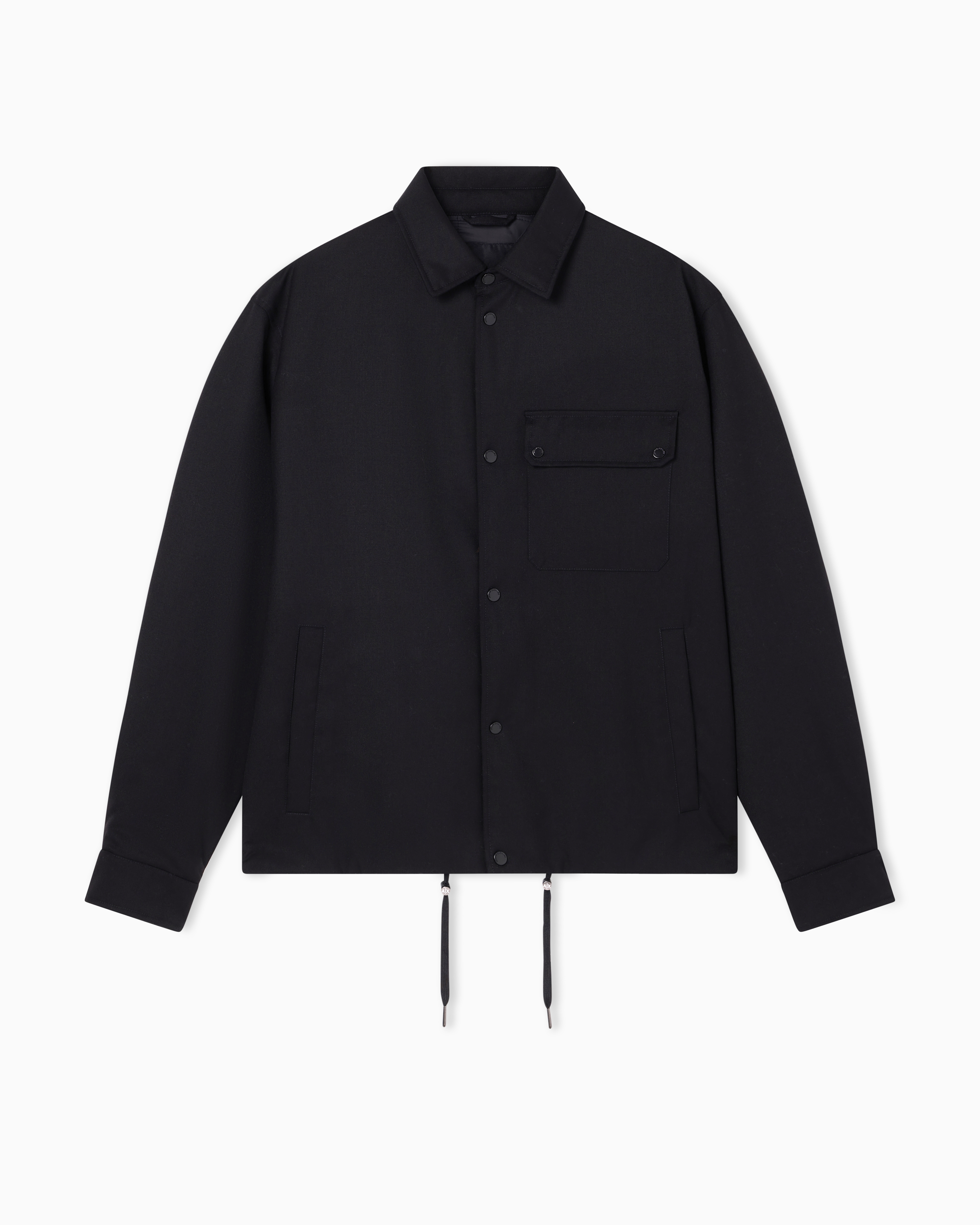 Armani Exchange Black Blouson With Drawstring At The Bottom