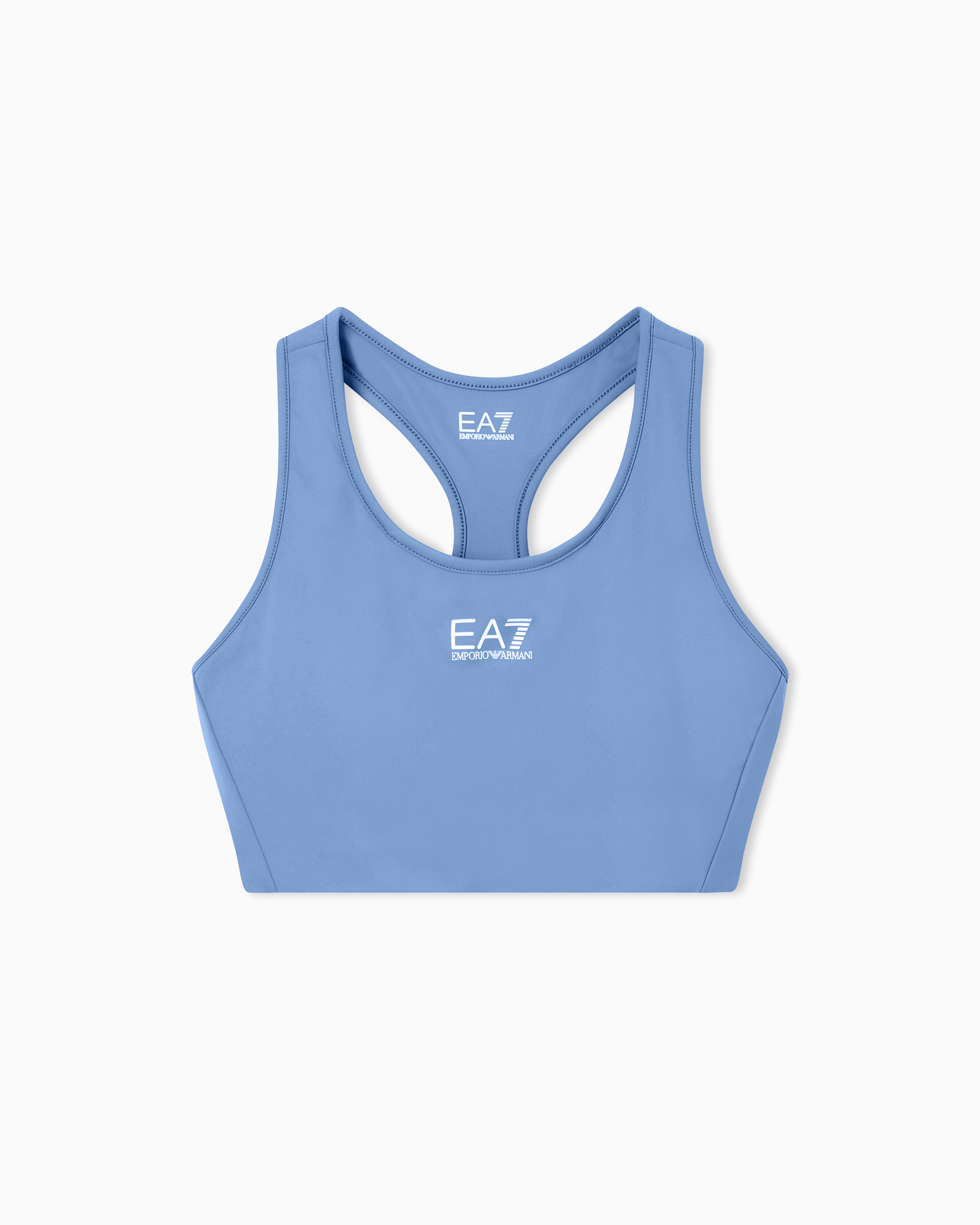 Ea7 Dynamic Athlete Sports Bra In Vigor7 Technical Fabric In Blue