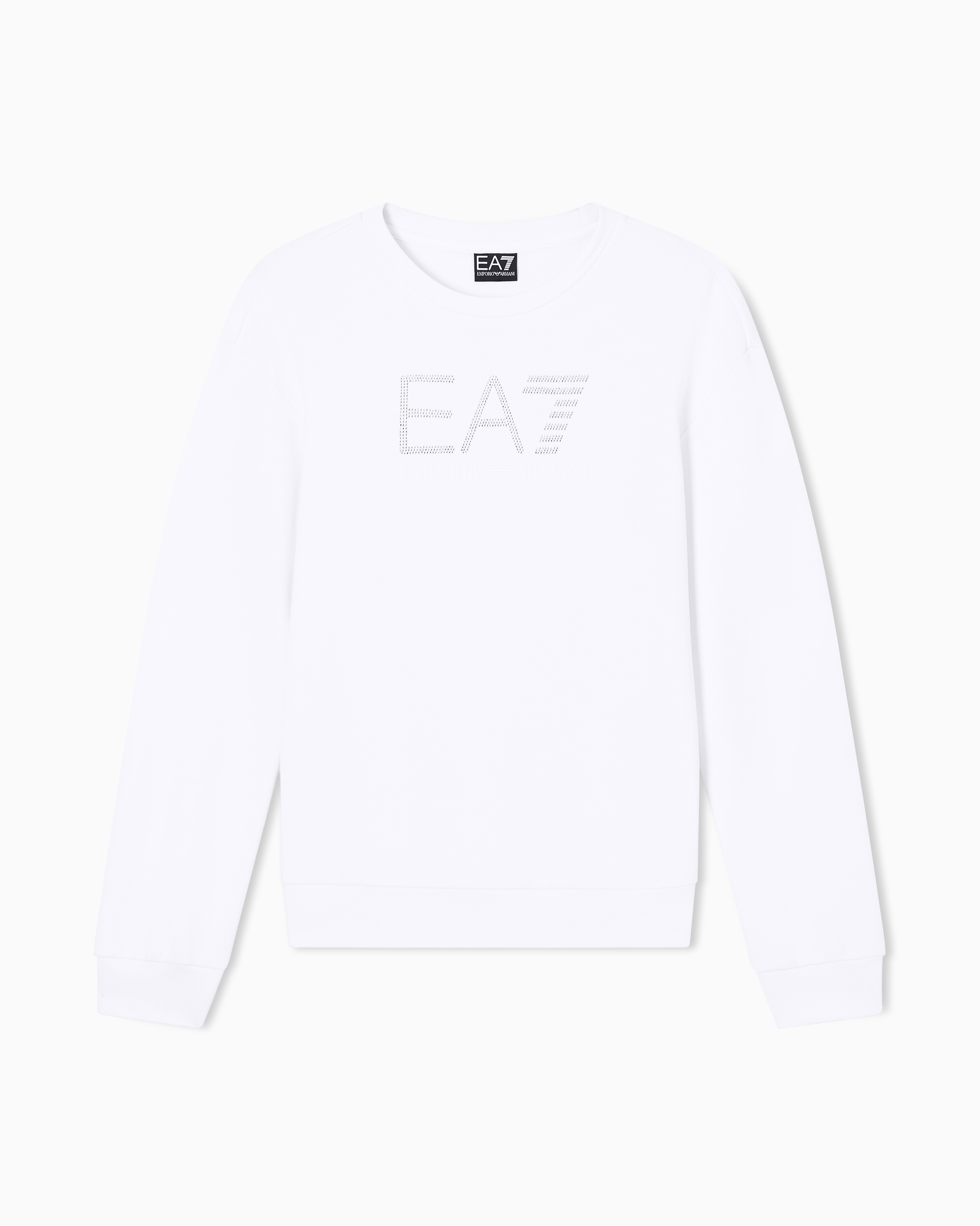 Ea7 Felpa Girocollo Logo Series In Jersey Di Cotone