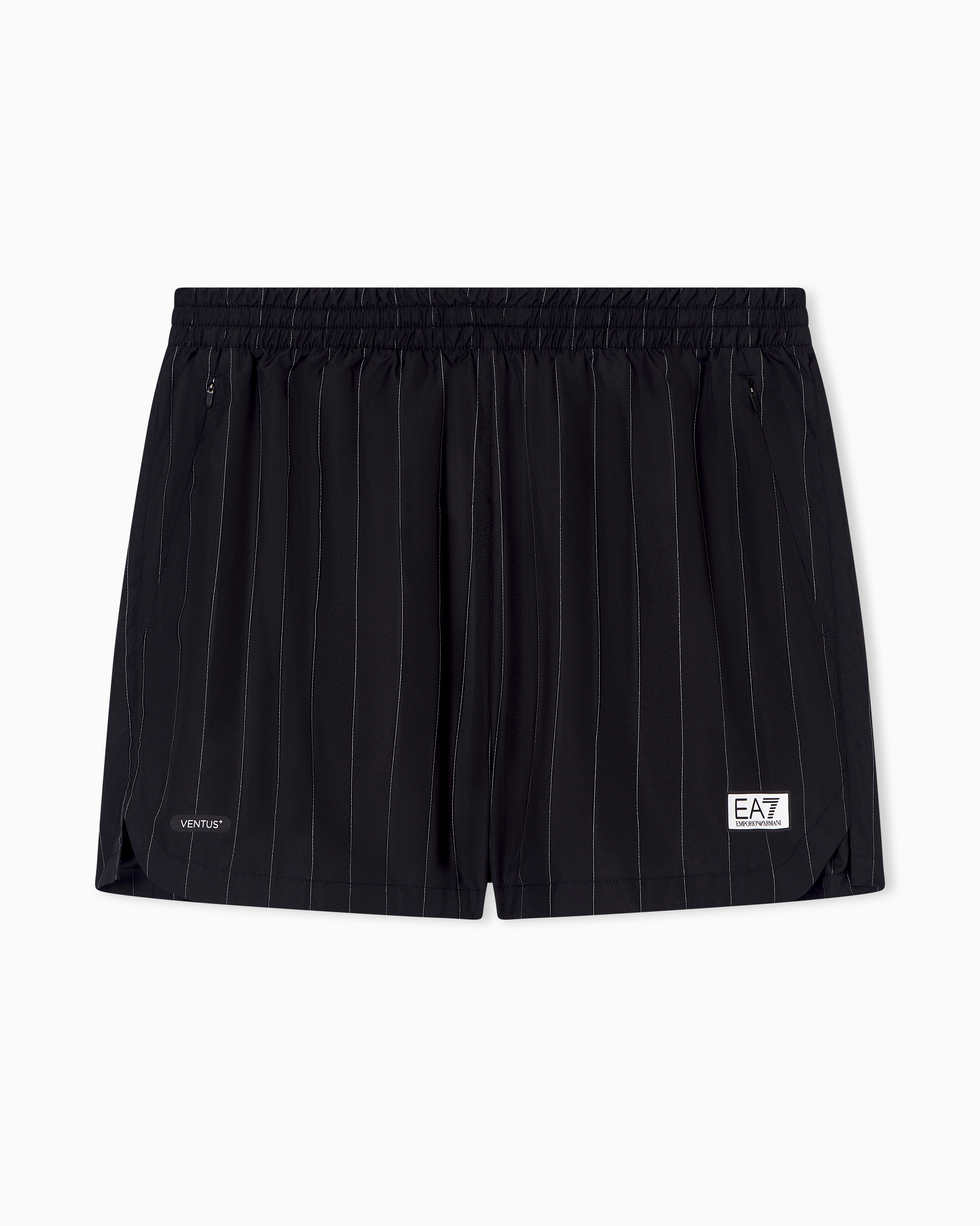 Ea7 Black Dynamic Athlete Shorts In Ventus7 Technical Fabric