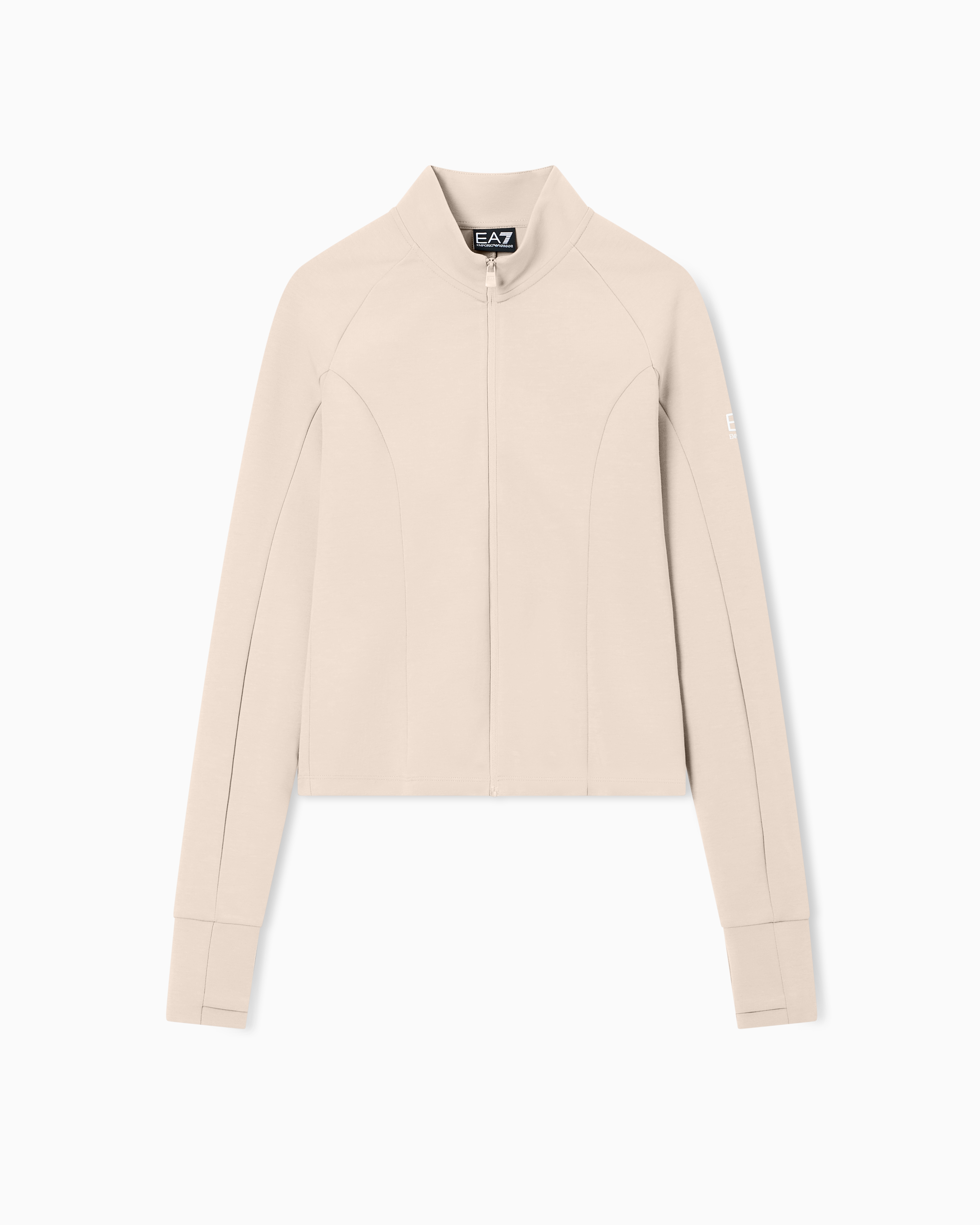 Ea7 Zip-up Sweatshirts In Sand