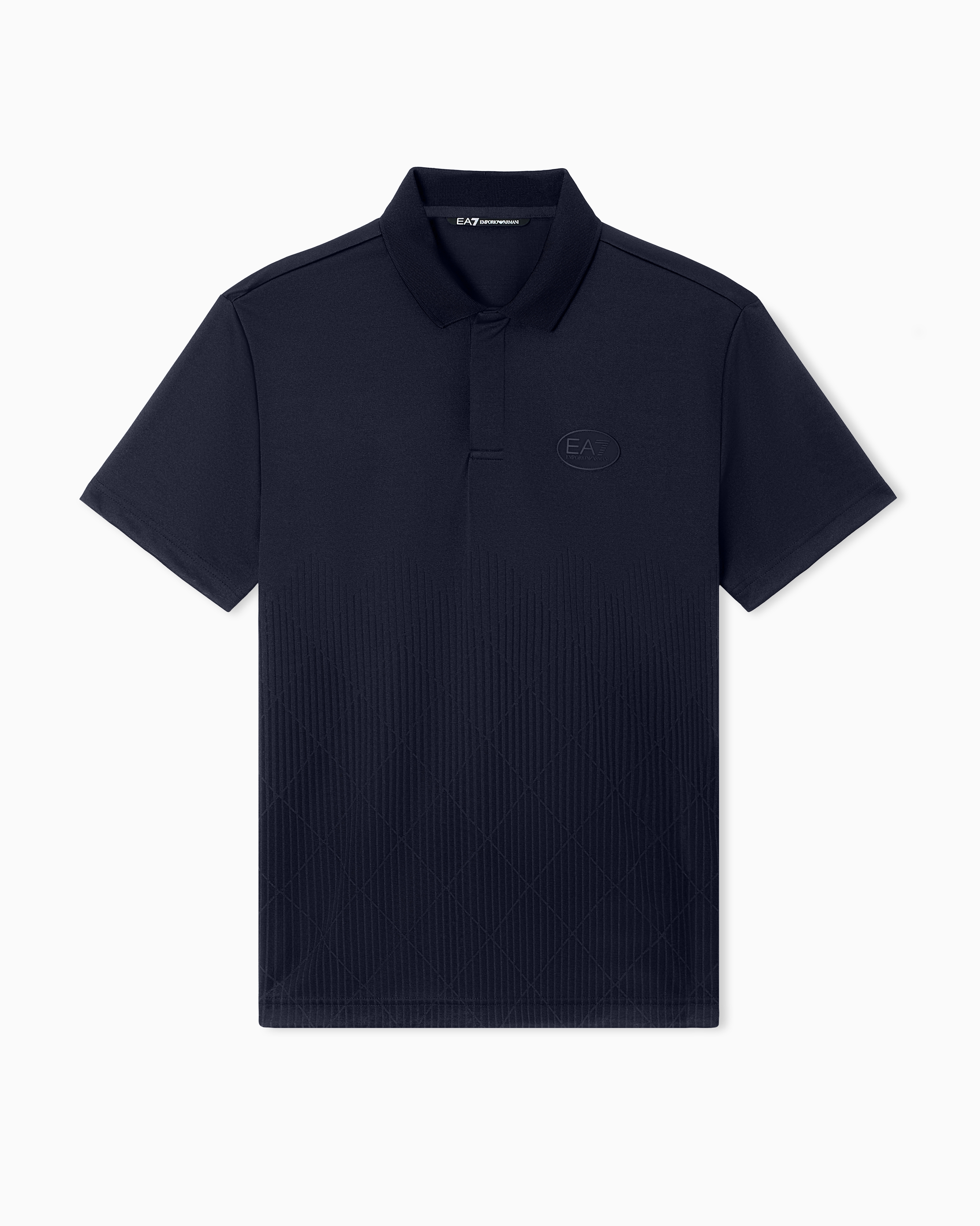 Ea7 Grey Golf Pro Polo Shirt In Ventus7 Technical Fabric