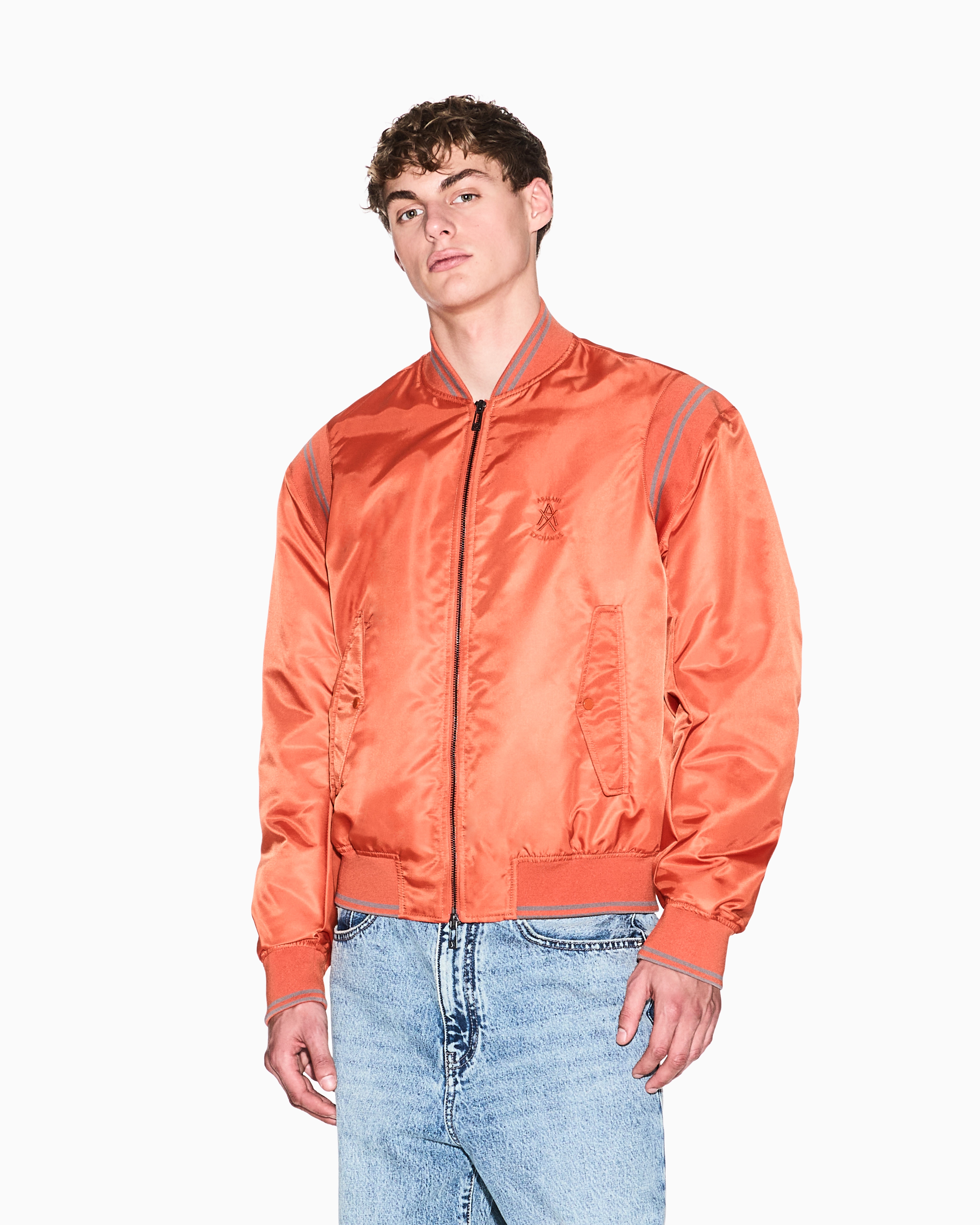 Satin nylon blouson