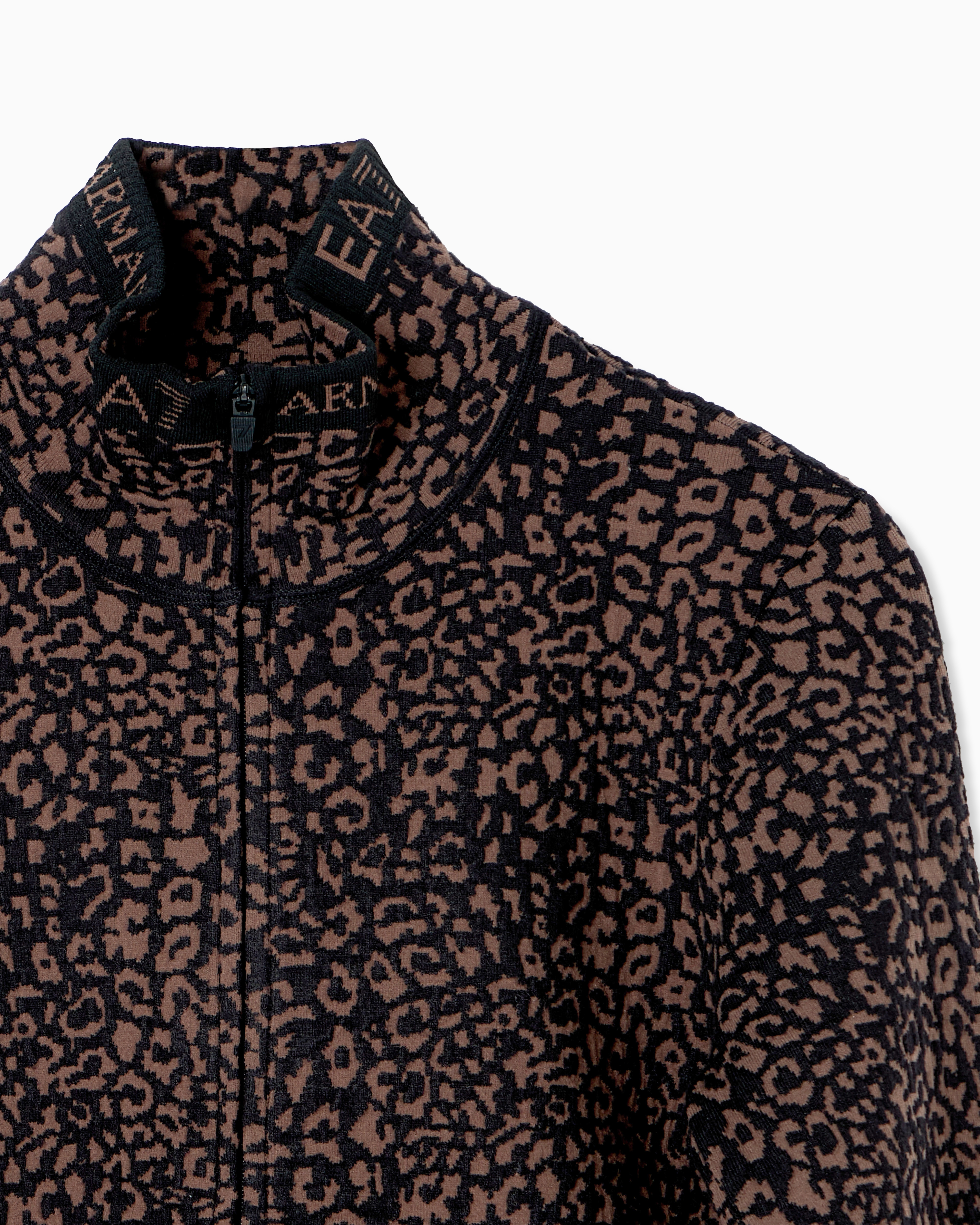 Ea7 Set With Animal-print First Technical Layer In Brown