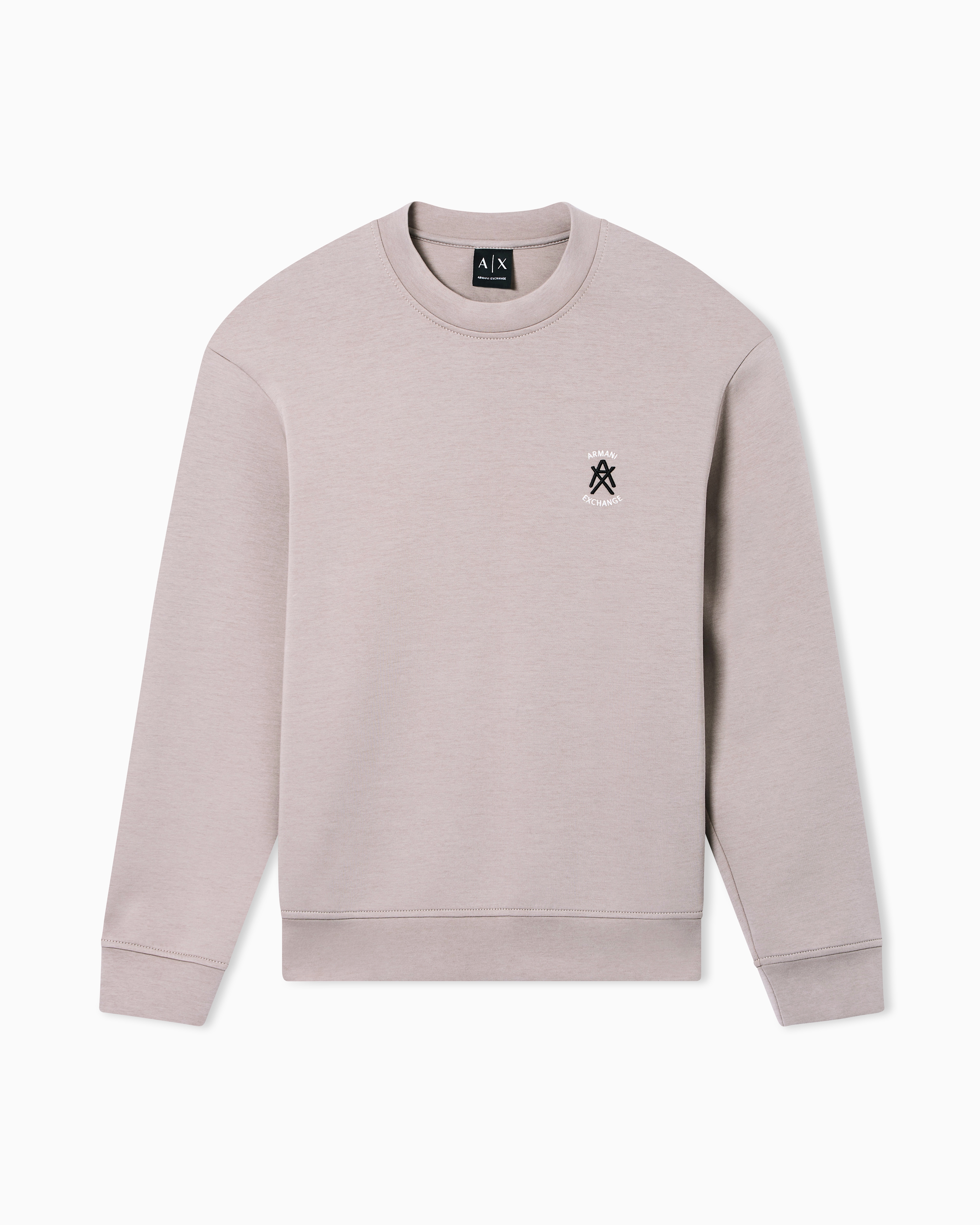 Armani Exchange Beige Crewneck Sweatshirt With Logo