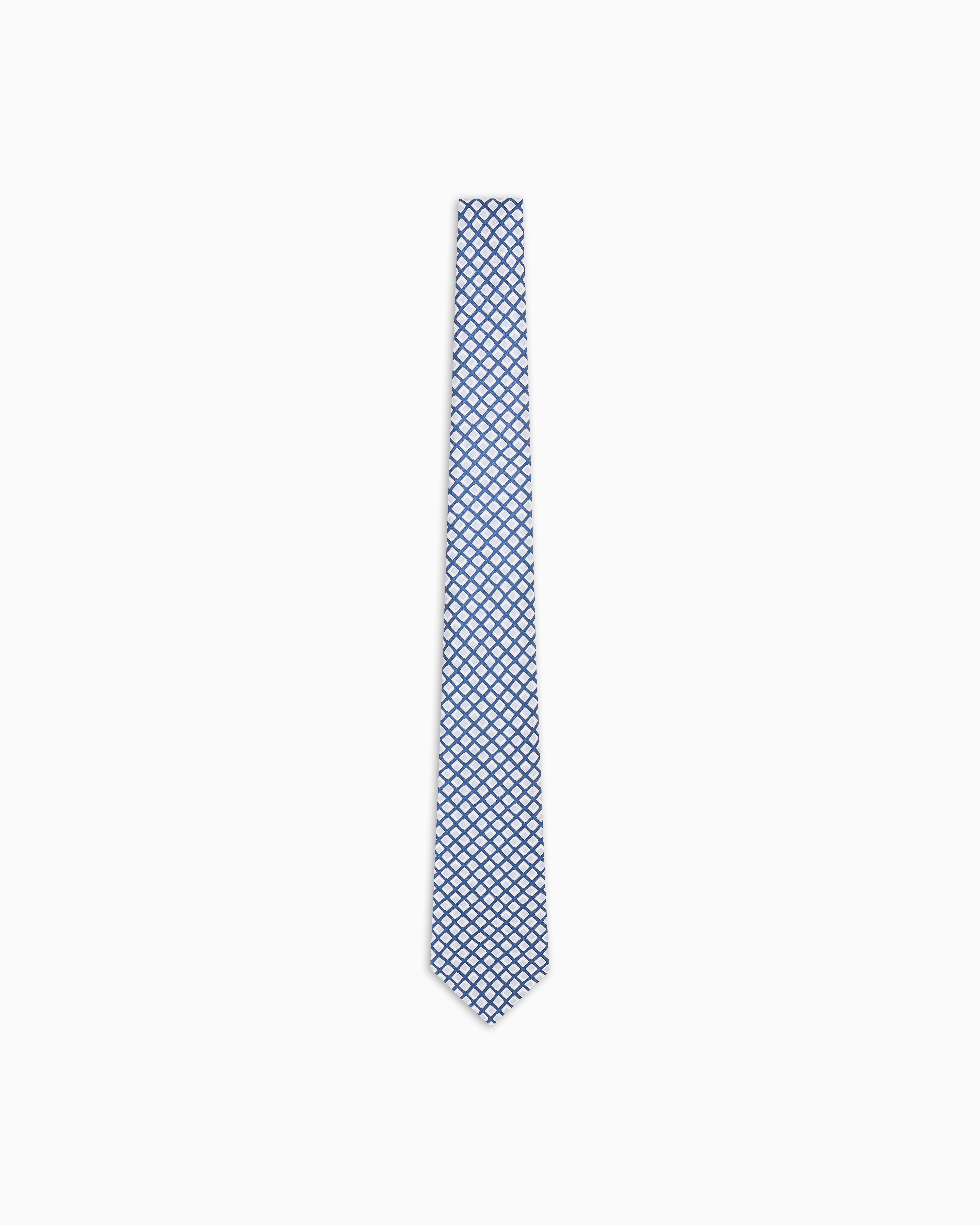 Giorgio Armani Grey Jacquard Silk Tie