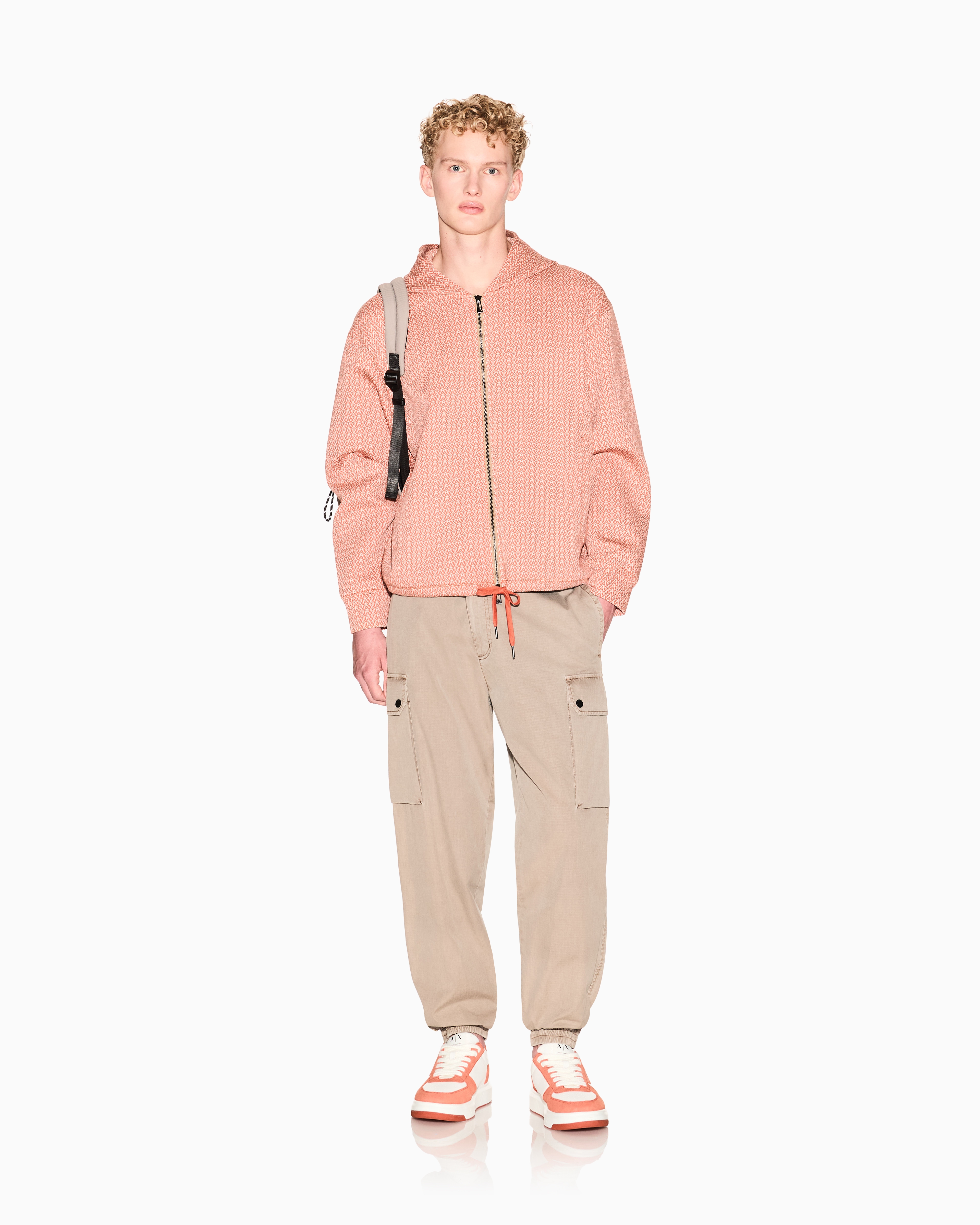 Stretch bonded cotton sweatshirt