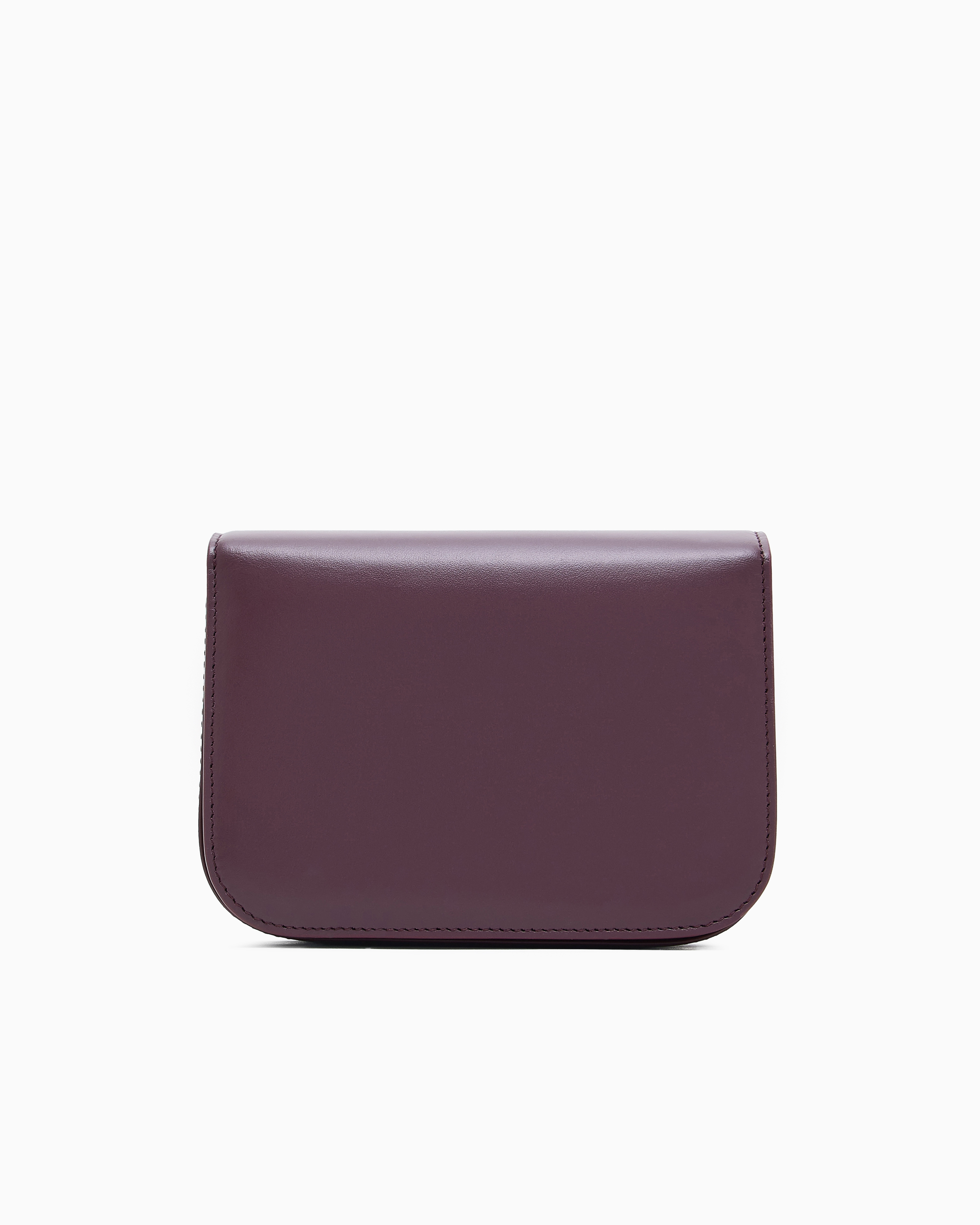 Giorgio Armani Medium Leather Shoulder Bag In Burgundy