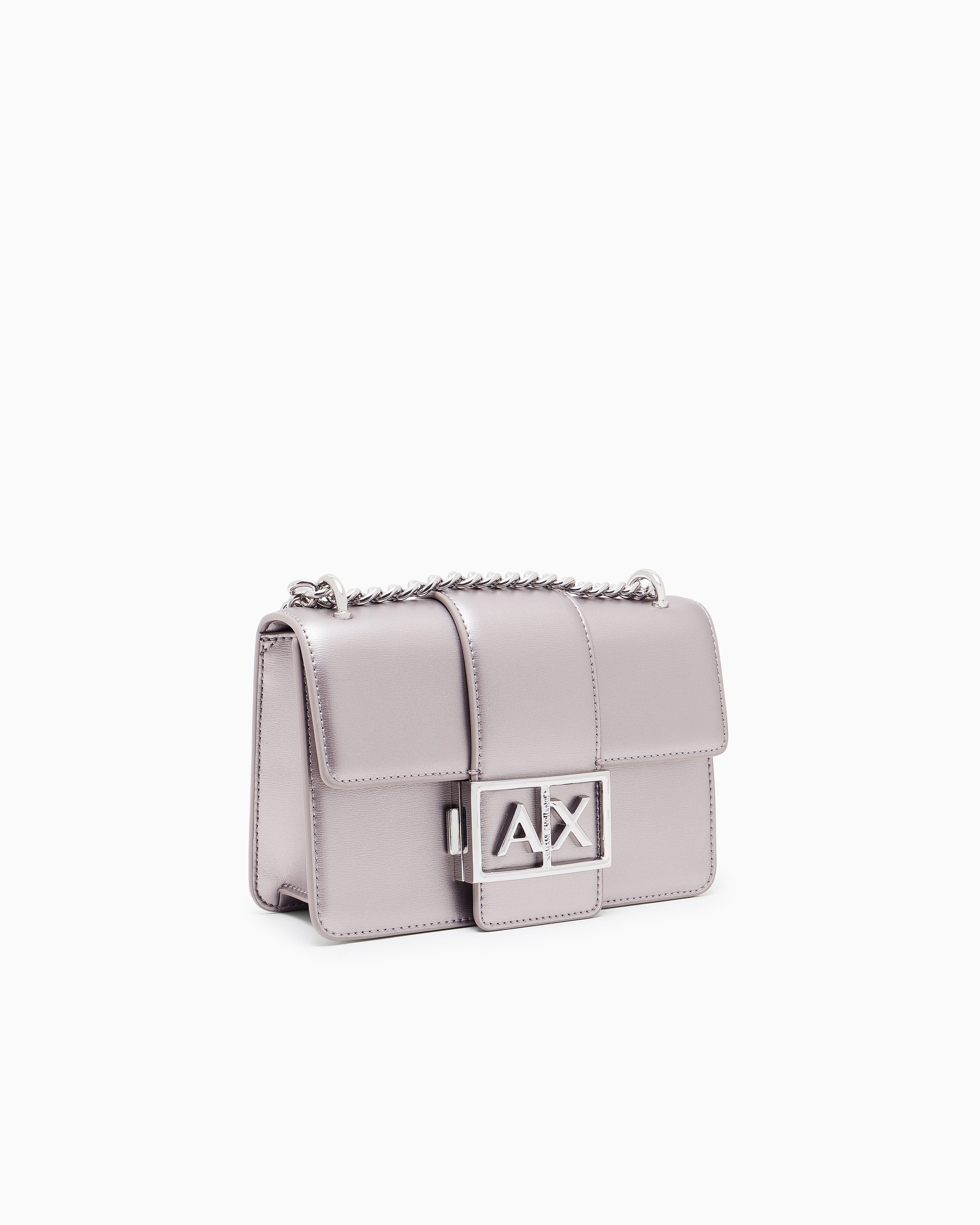 Armani Exchange - Crossbody bag in technical fabric, Woman, Grey, Size: TU