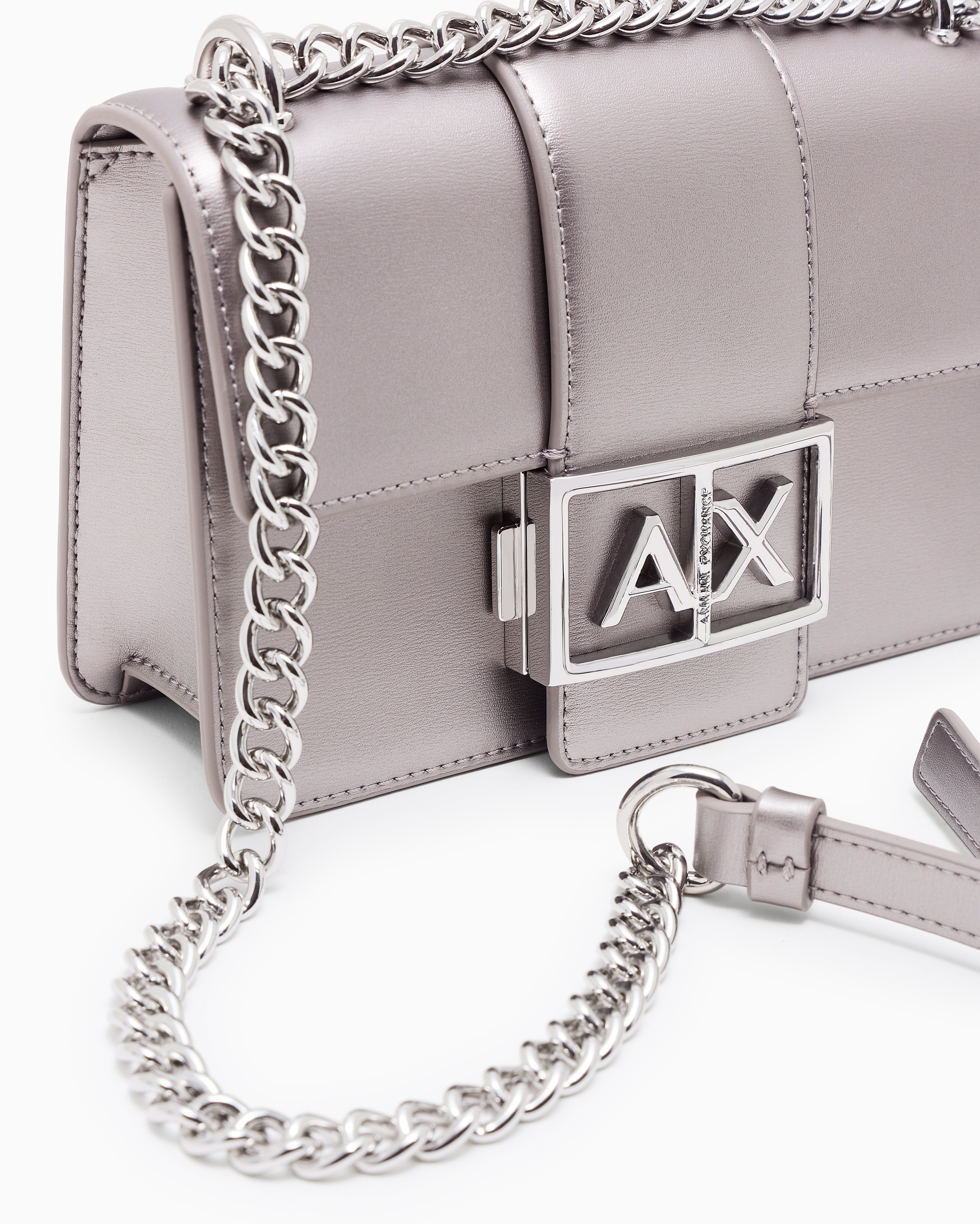 Armani Exchange - Crossbody bag in technical fabric, Woman, Grey, Size: TU