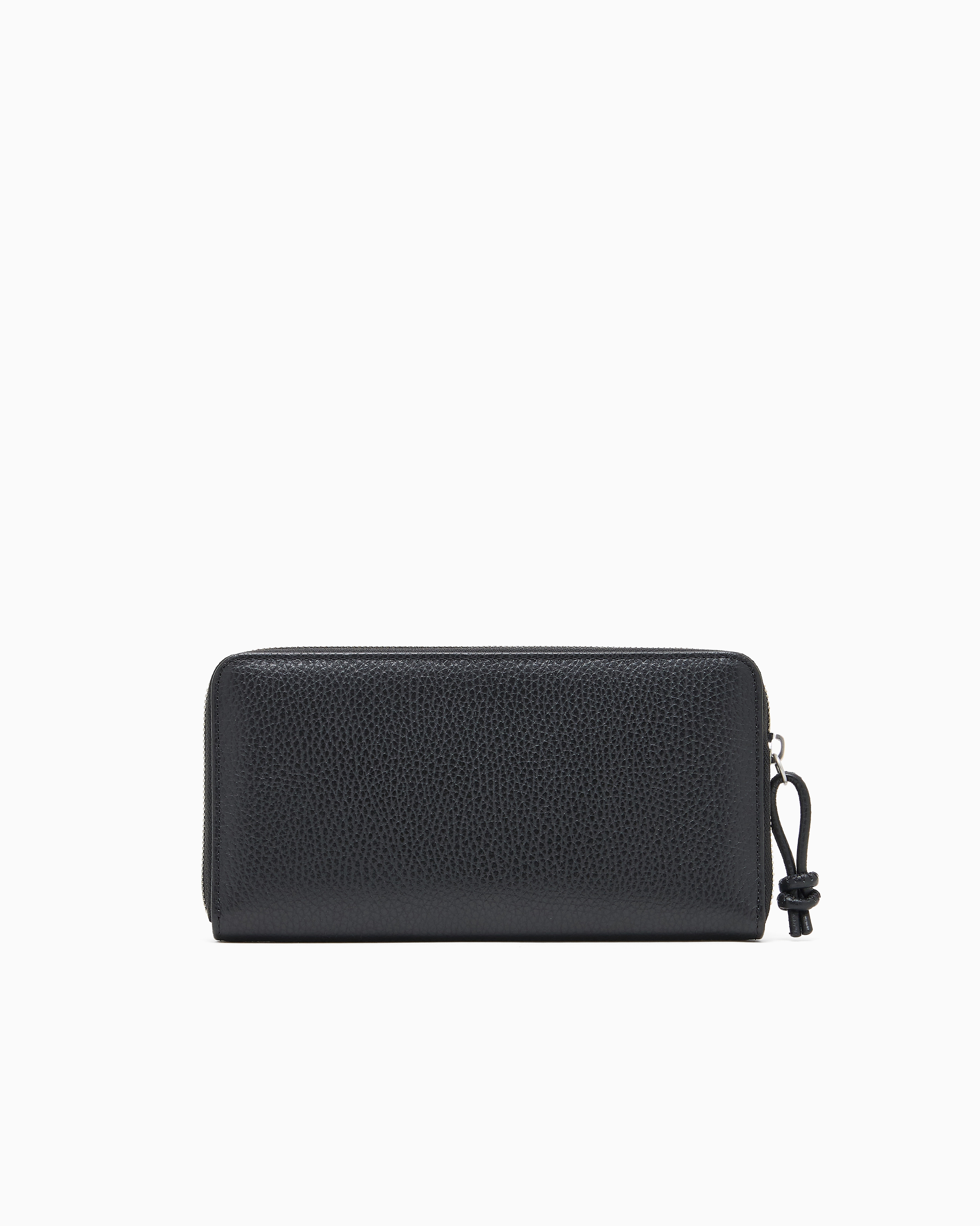 Tumbled leather wallet with wrap-around zip | Emporio Armani