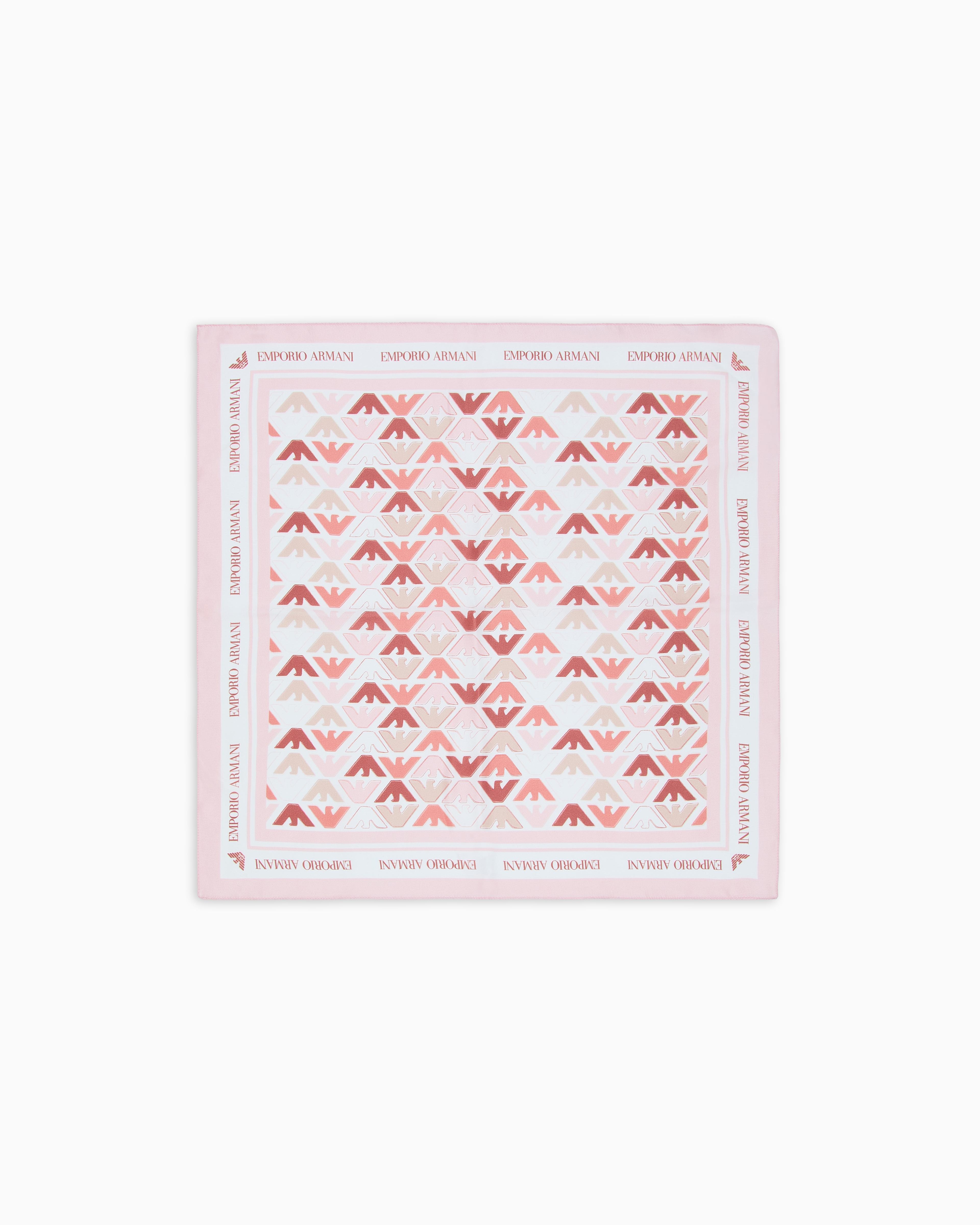 Emporio Armani Women's Pink Printed Pure Silk Foulard
