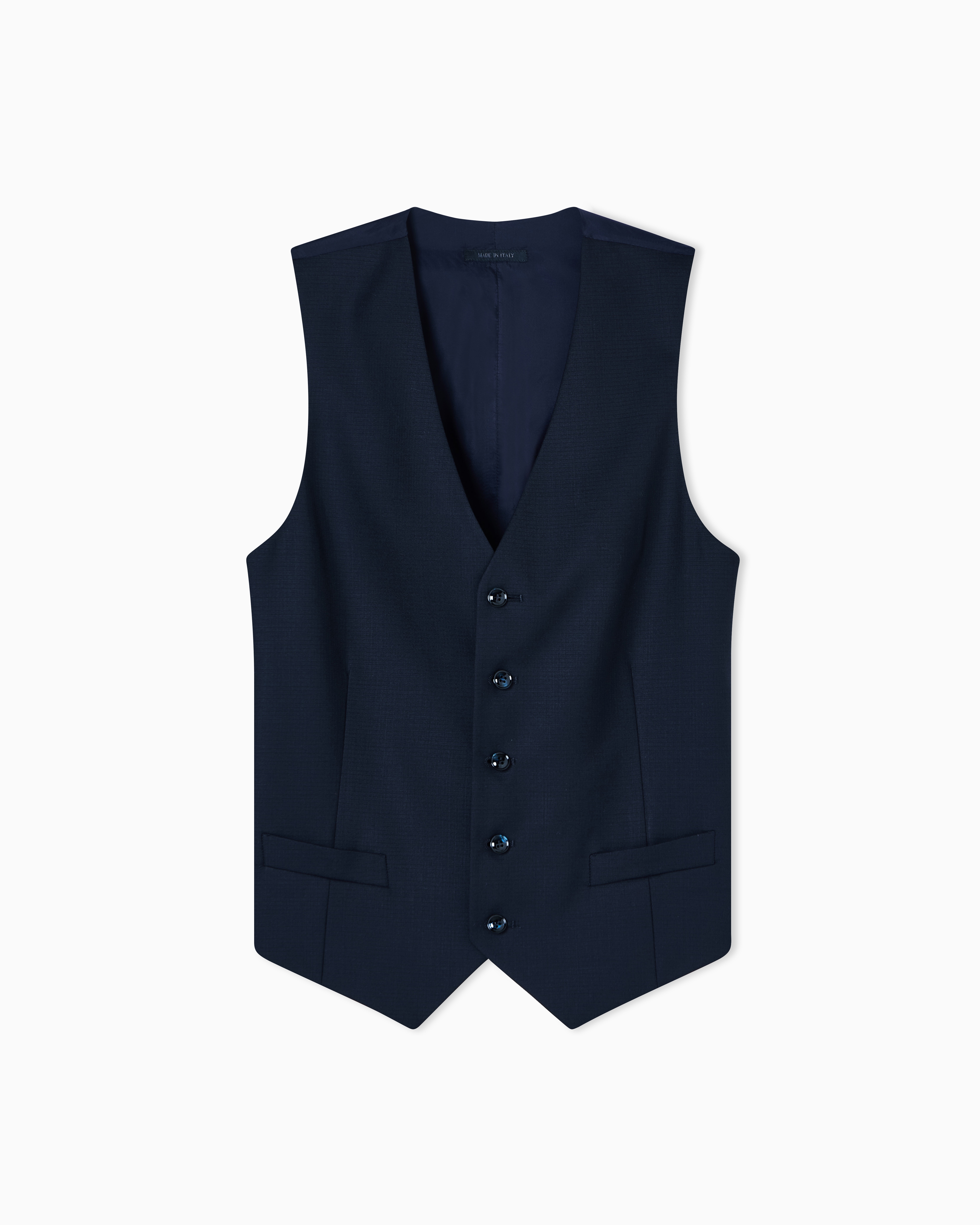 Giorgio Armani Gilet Monopetto In Lana Vergine