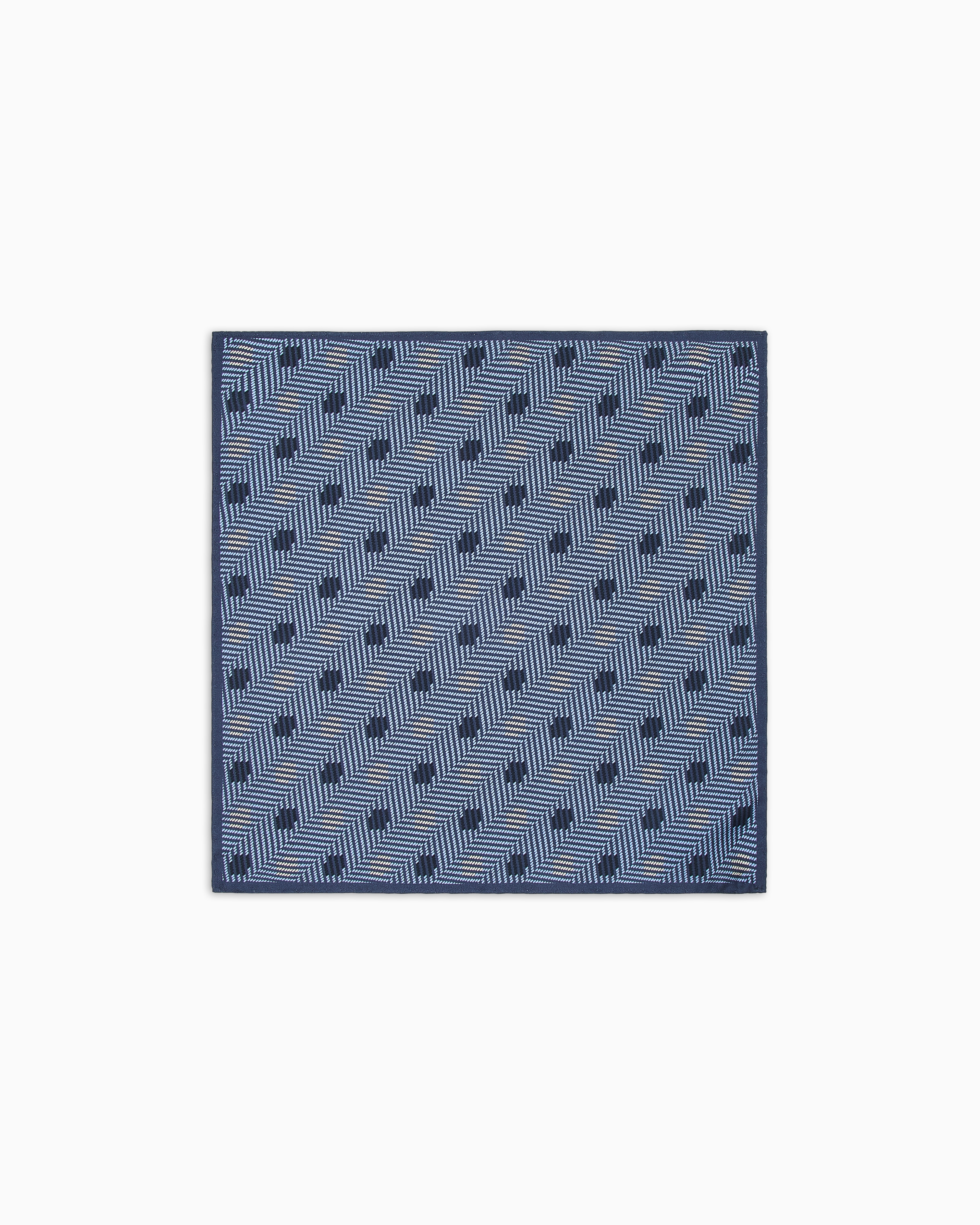 Giorgio Armani Light Blue Silk Pocket Square