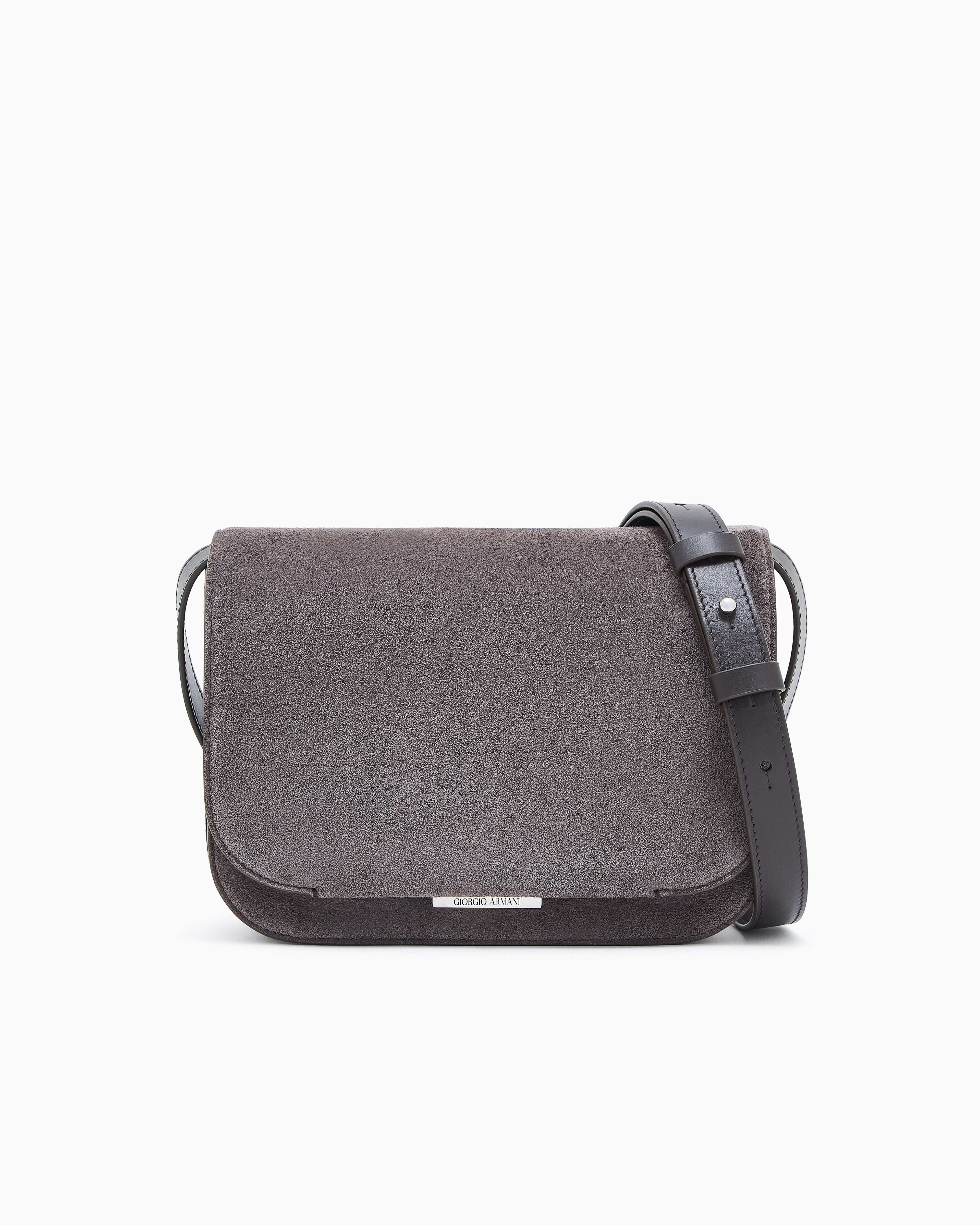 Giorgio Armani Brown Medium Suede Shoulder Bag