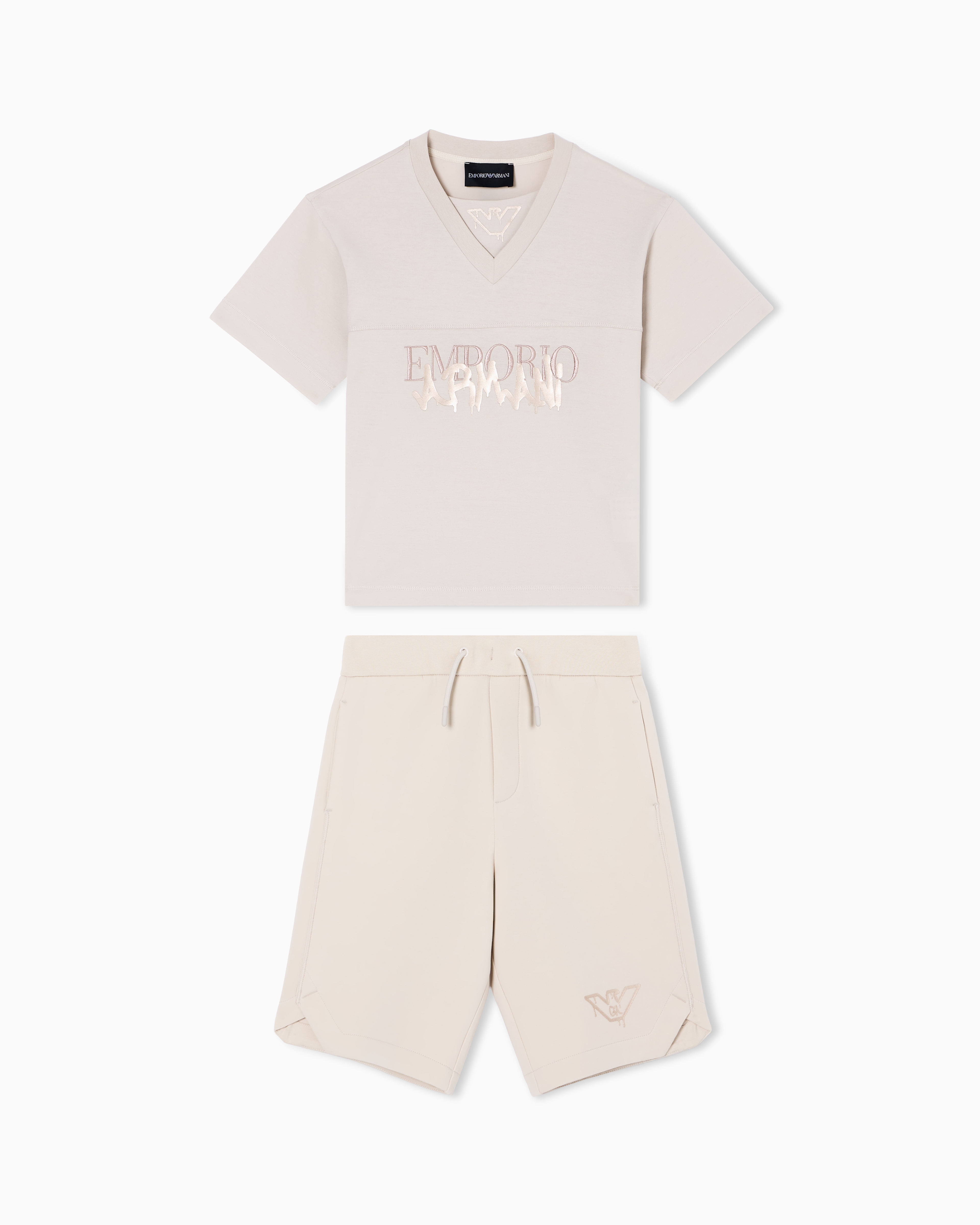 Emporio Armani Completo T-Shirt E Bermuda In Jersey Mercerizzato