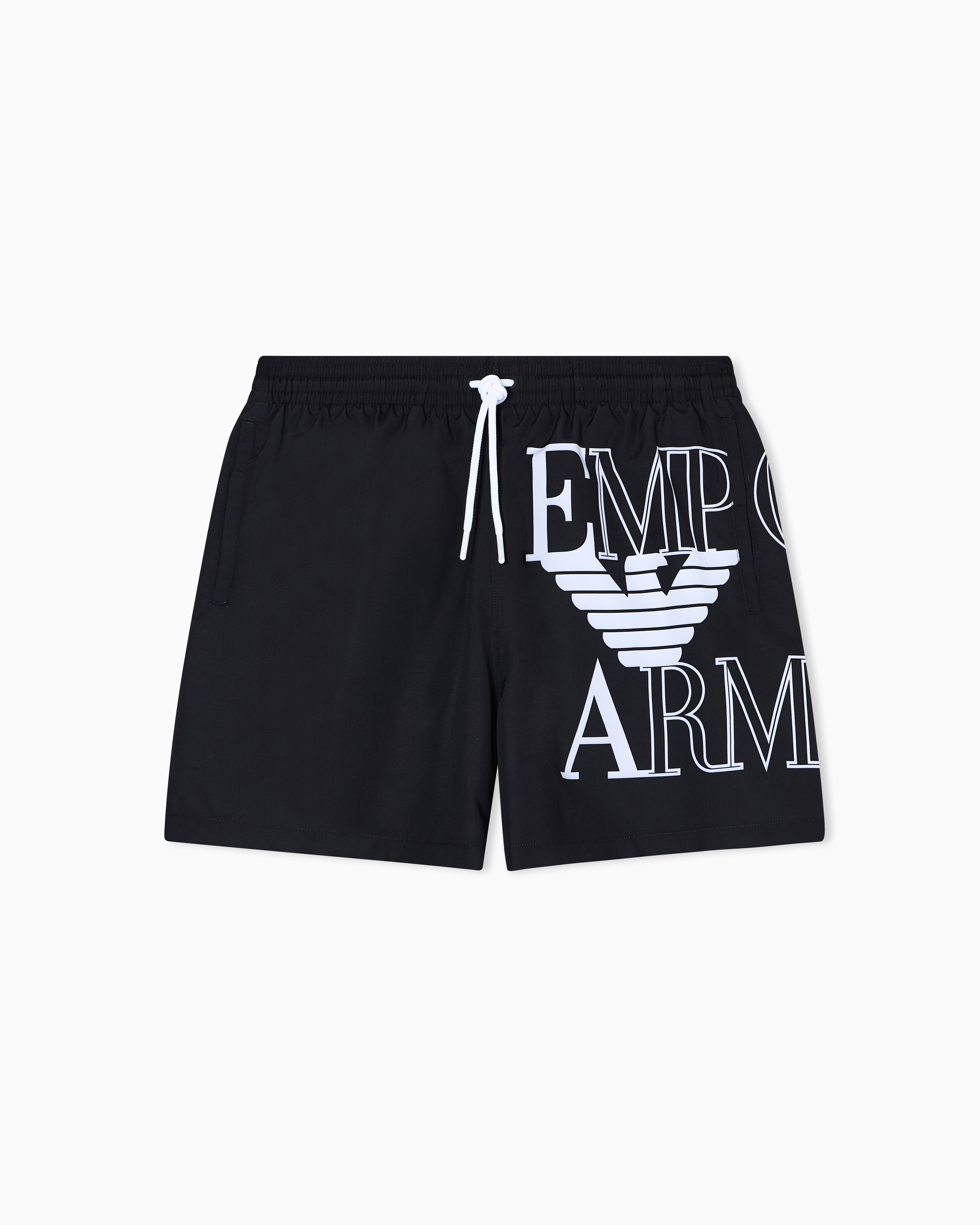 Emporio Armani Black Bold Logo Swim Shorts