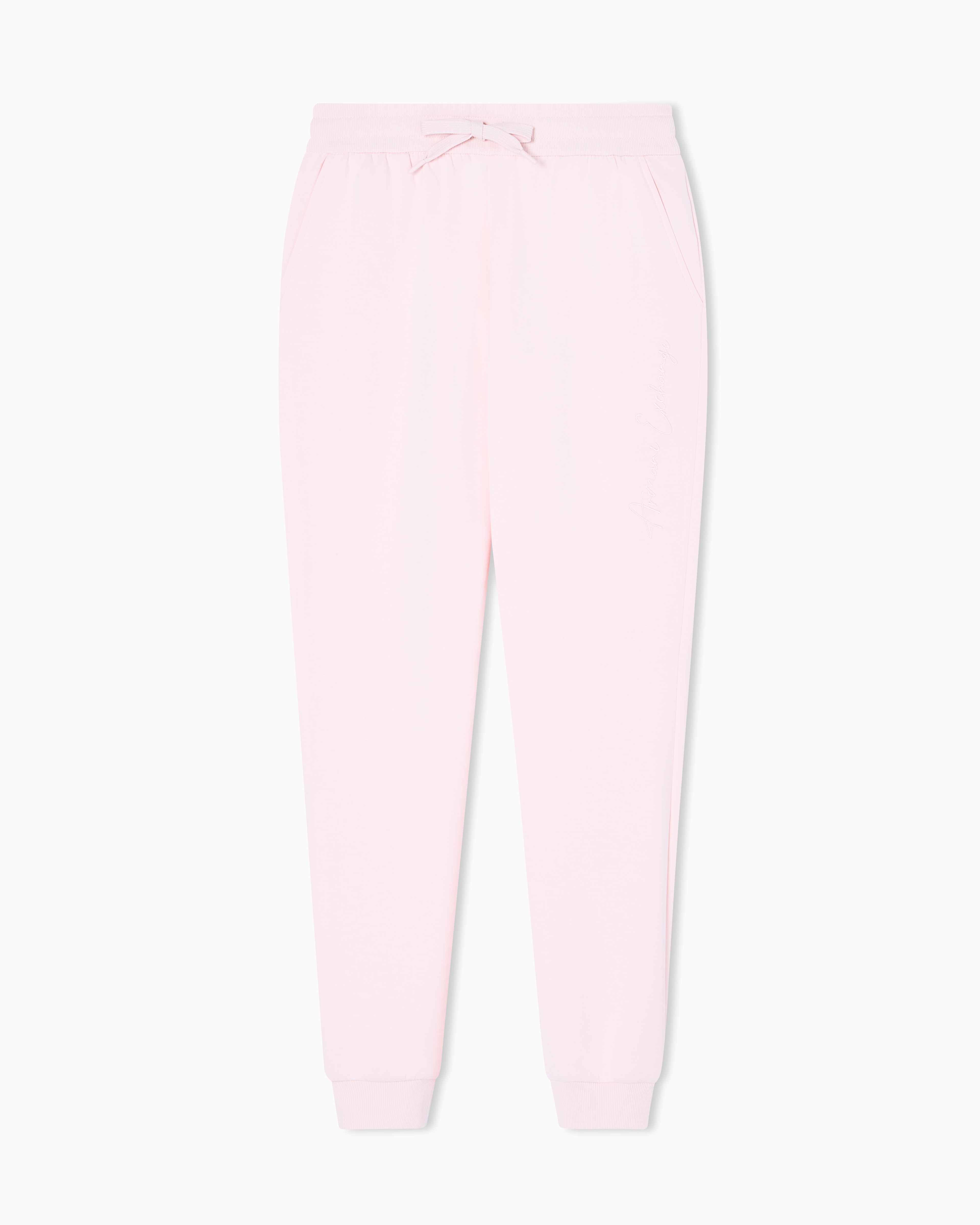 Armani Exchange Pink Scuba Joggers With Lettering Logo