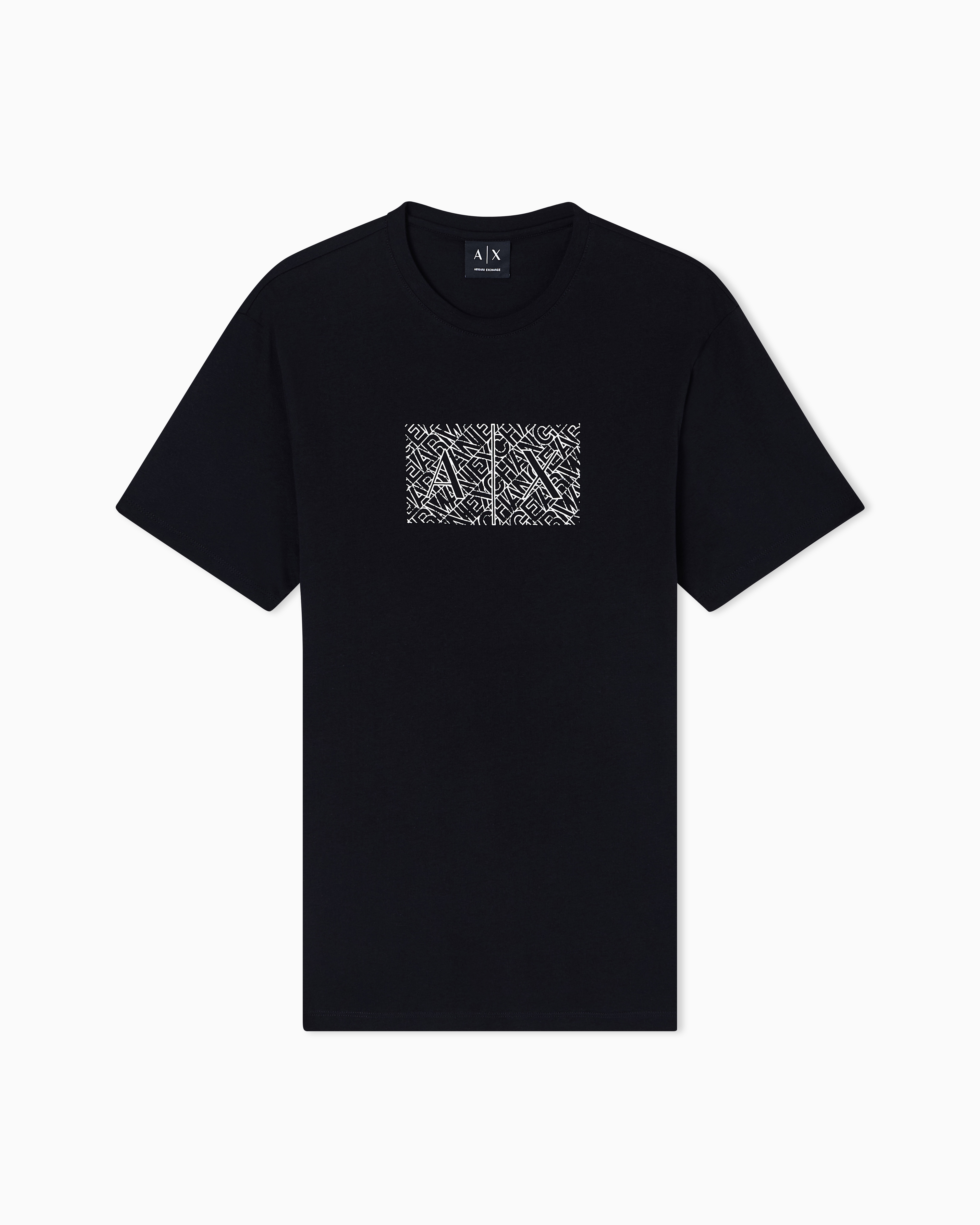 Armani Exchange Black Slim Fit T-Shirt In Classic Cotton Jersey