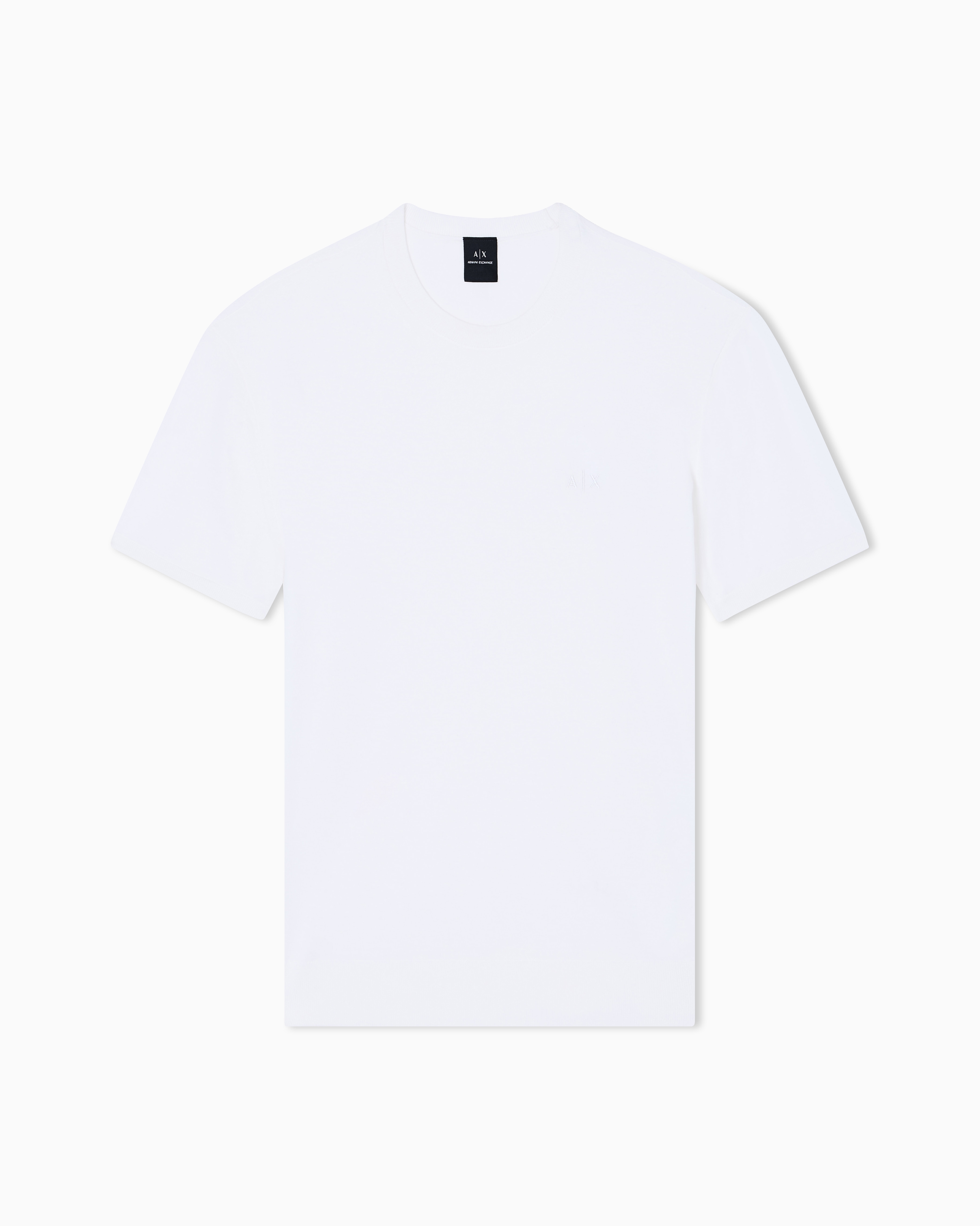 Armani Exchange White Organic Cotton Knit T-Shirt