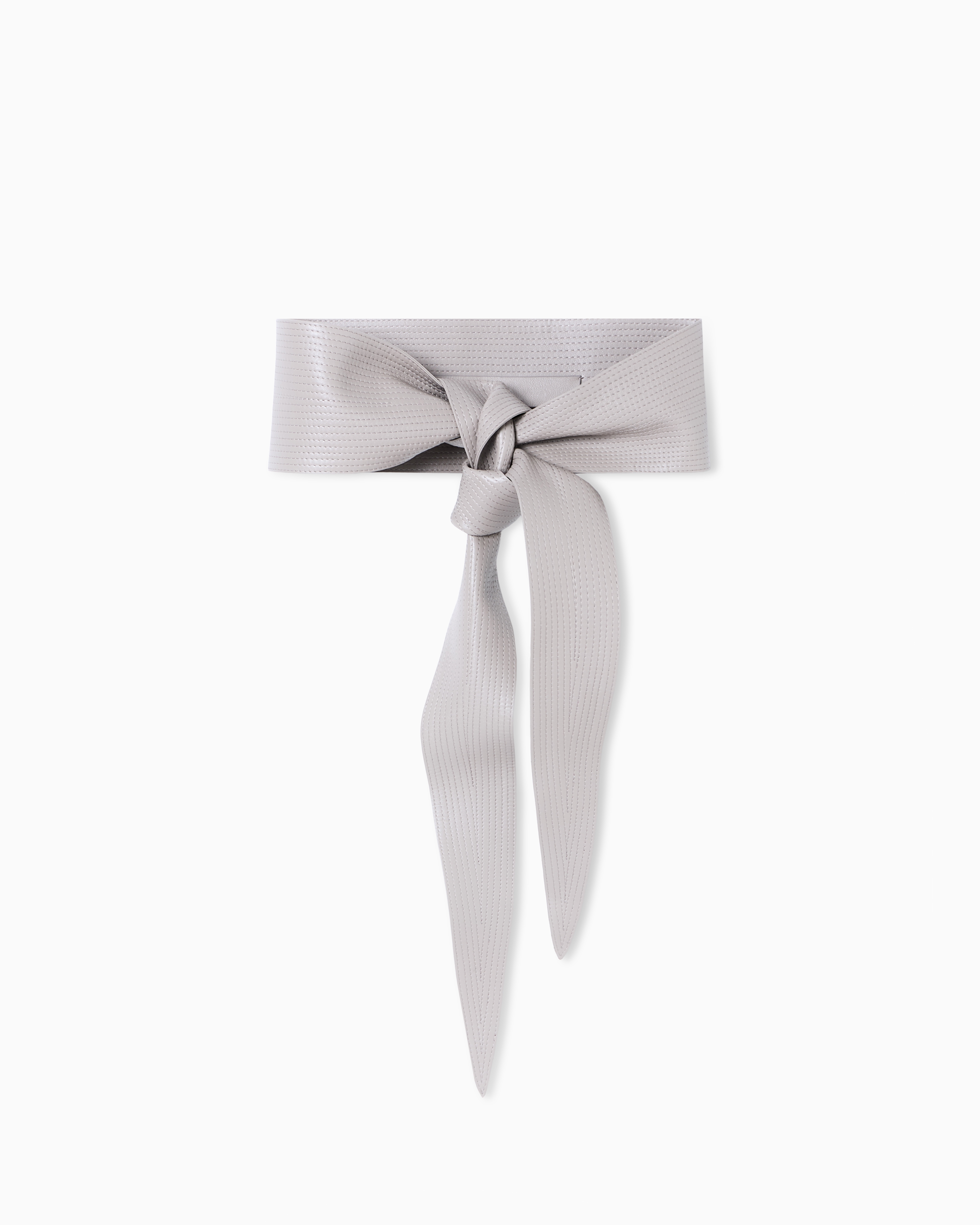 Giorgio Armani Beige Nappa Leather Belt With Stitching Motif