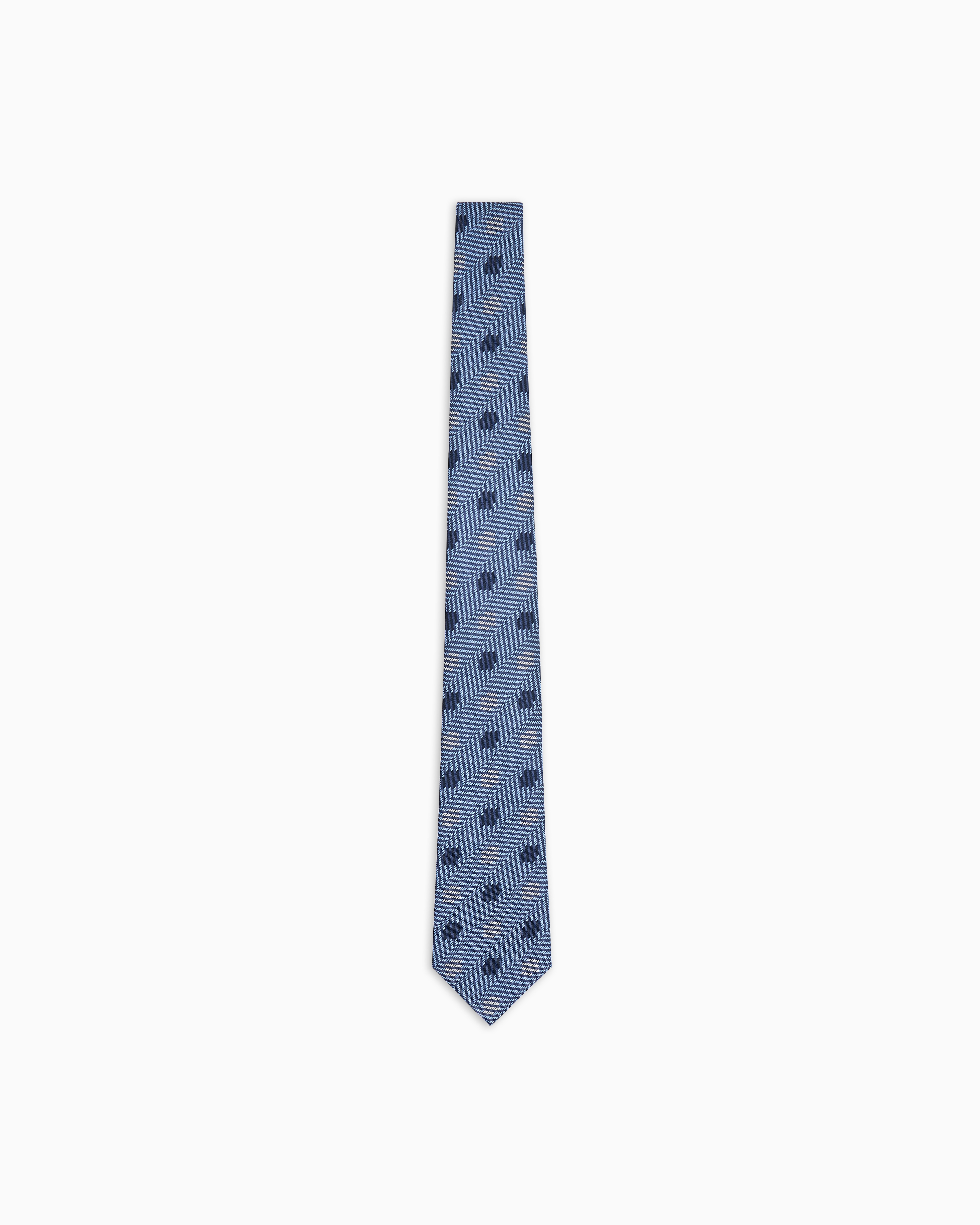 Giorgio Armani Light Blue Jacquard Silk Tie