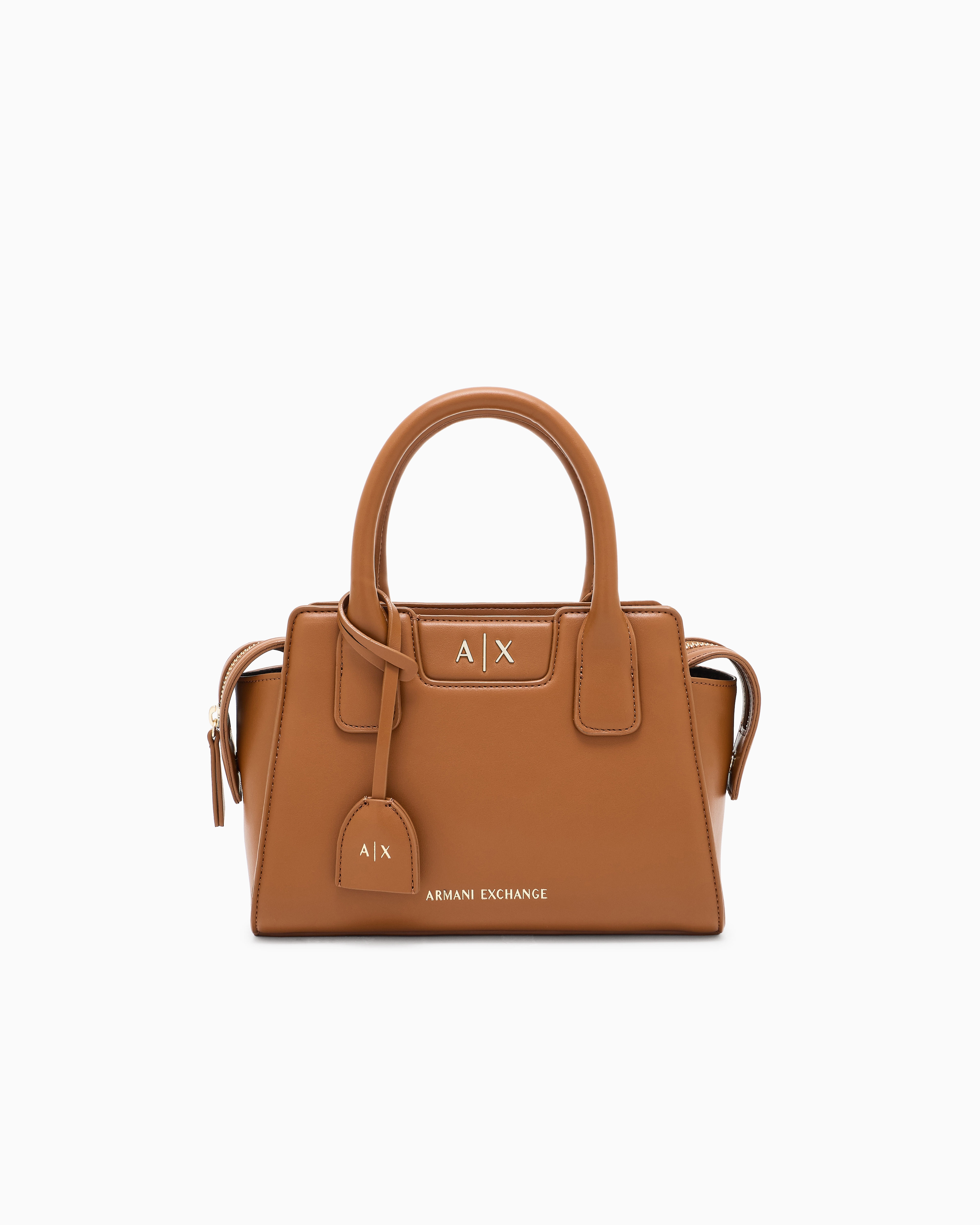 Armani Exchange Brown Handbag With Shoulder Strap And Logo