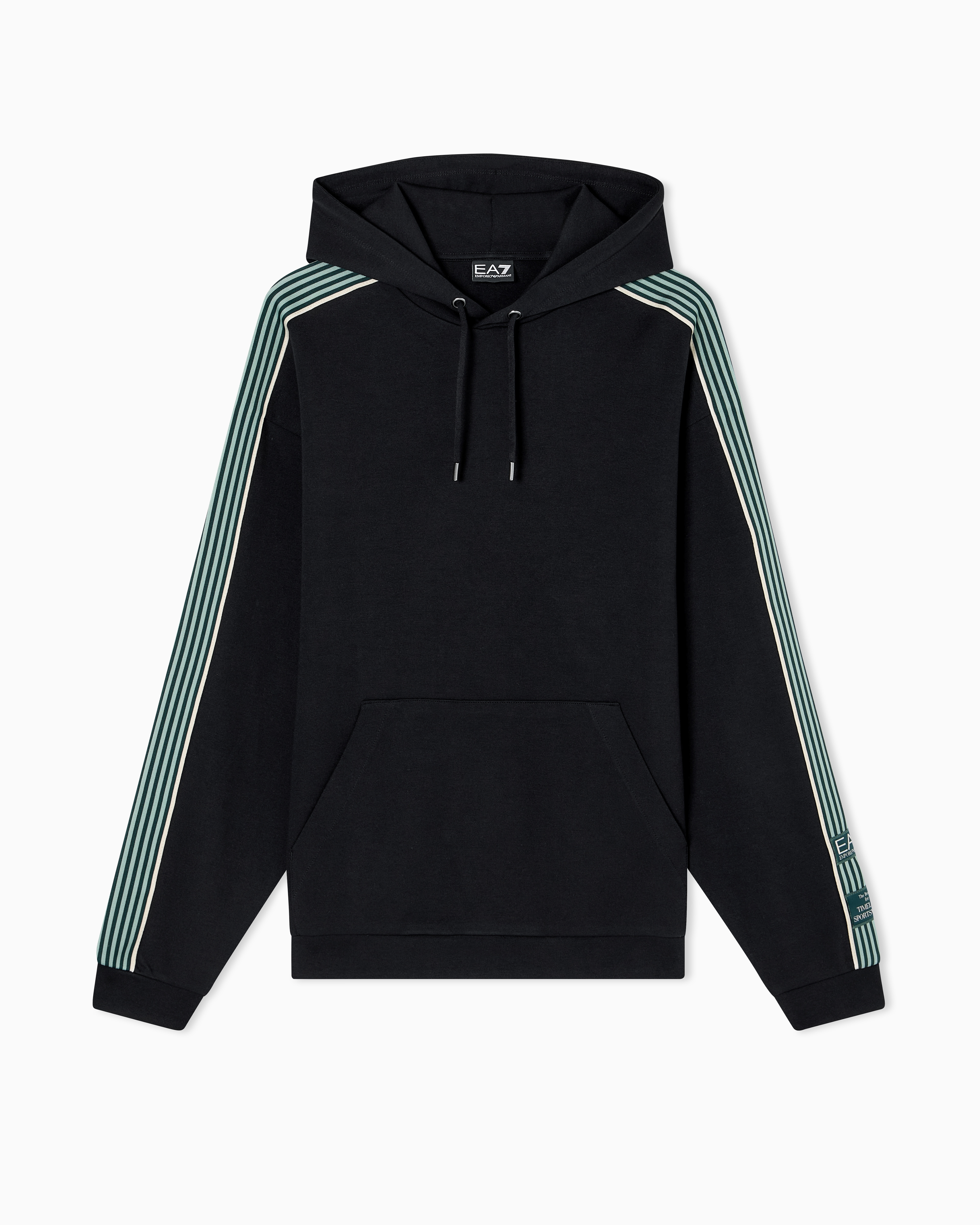 Ea7 Felpa Logo Series In Misto Cotone