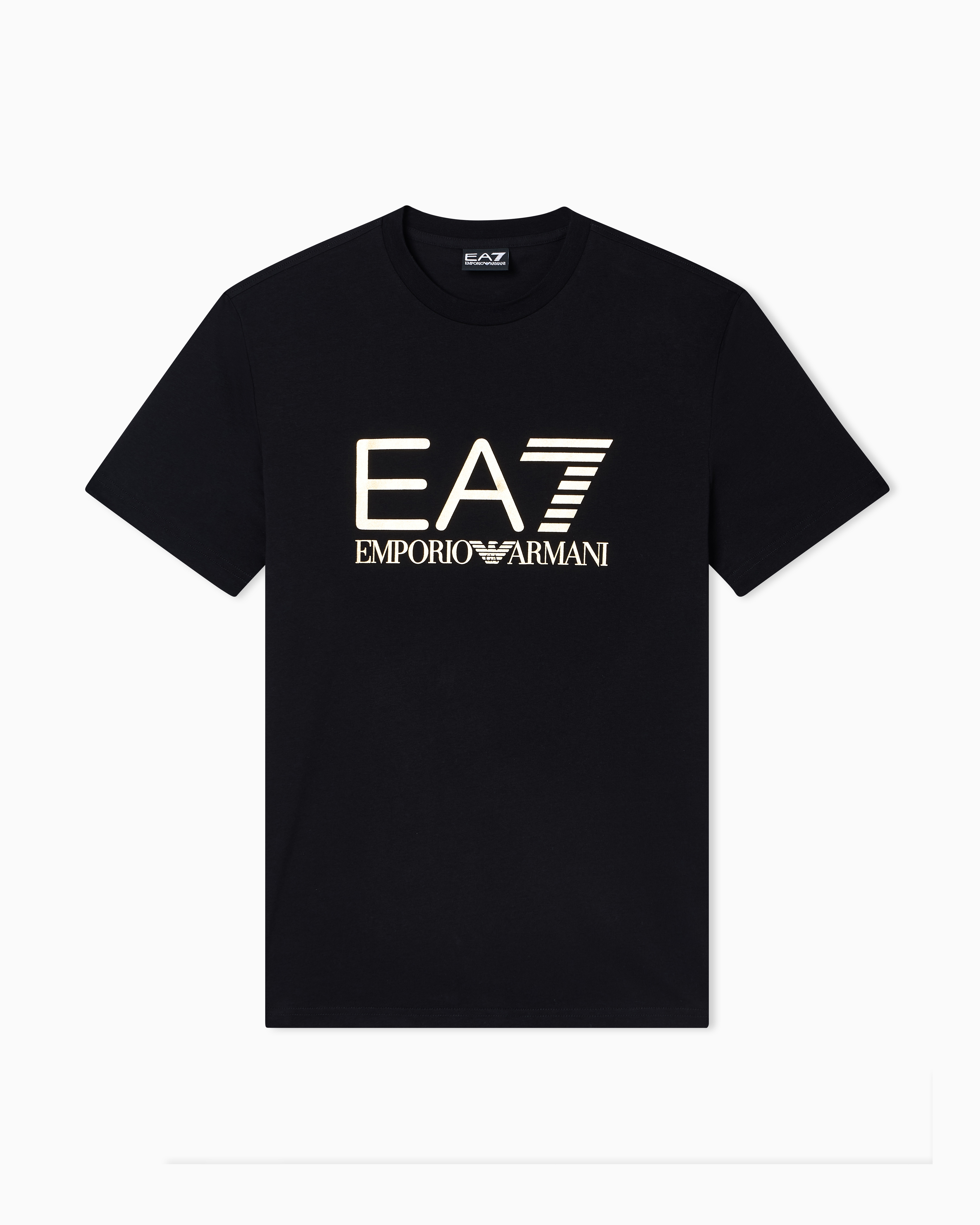 Ea7 Black Core Identity Cotton-Jersey T-Shirt