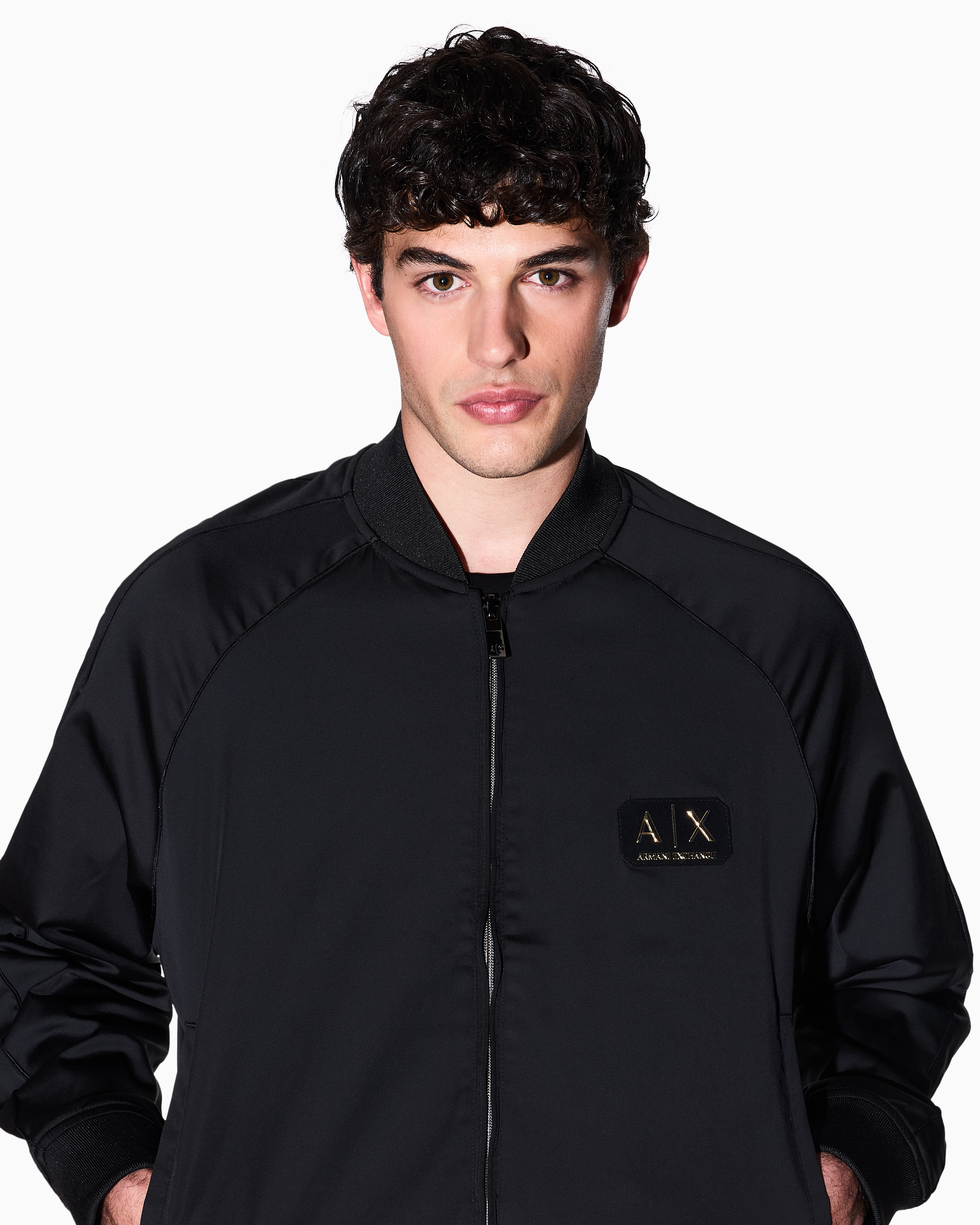 ARMANI EXCHANGE グラフィックジャケット Quilted full-zip down jacket | Armani Exchange