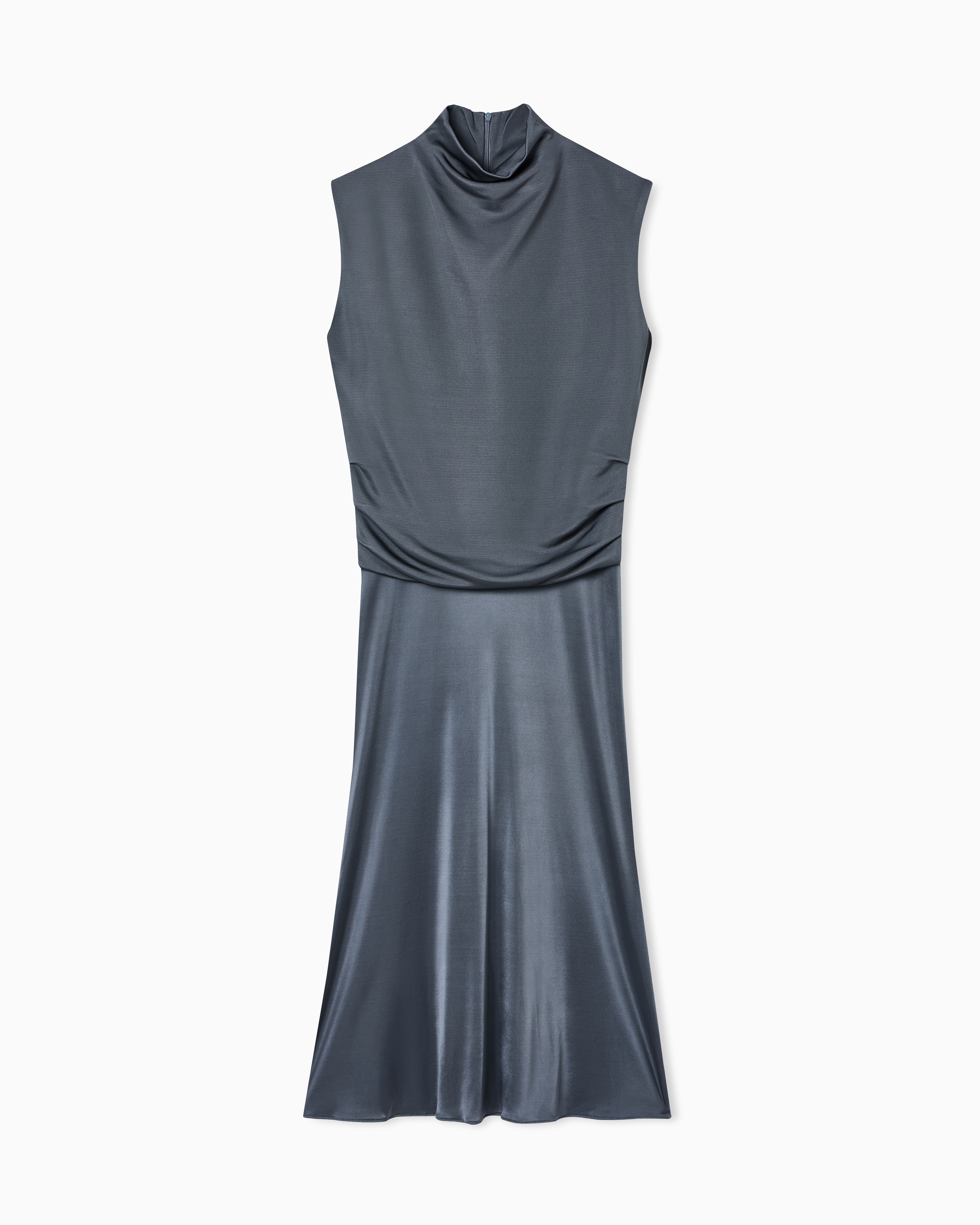 Giorgio Armani Grey Viscose Double-Jersey Dress