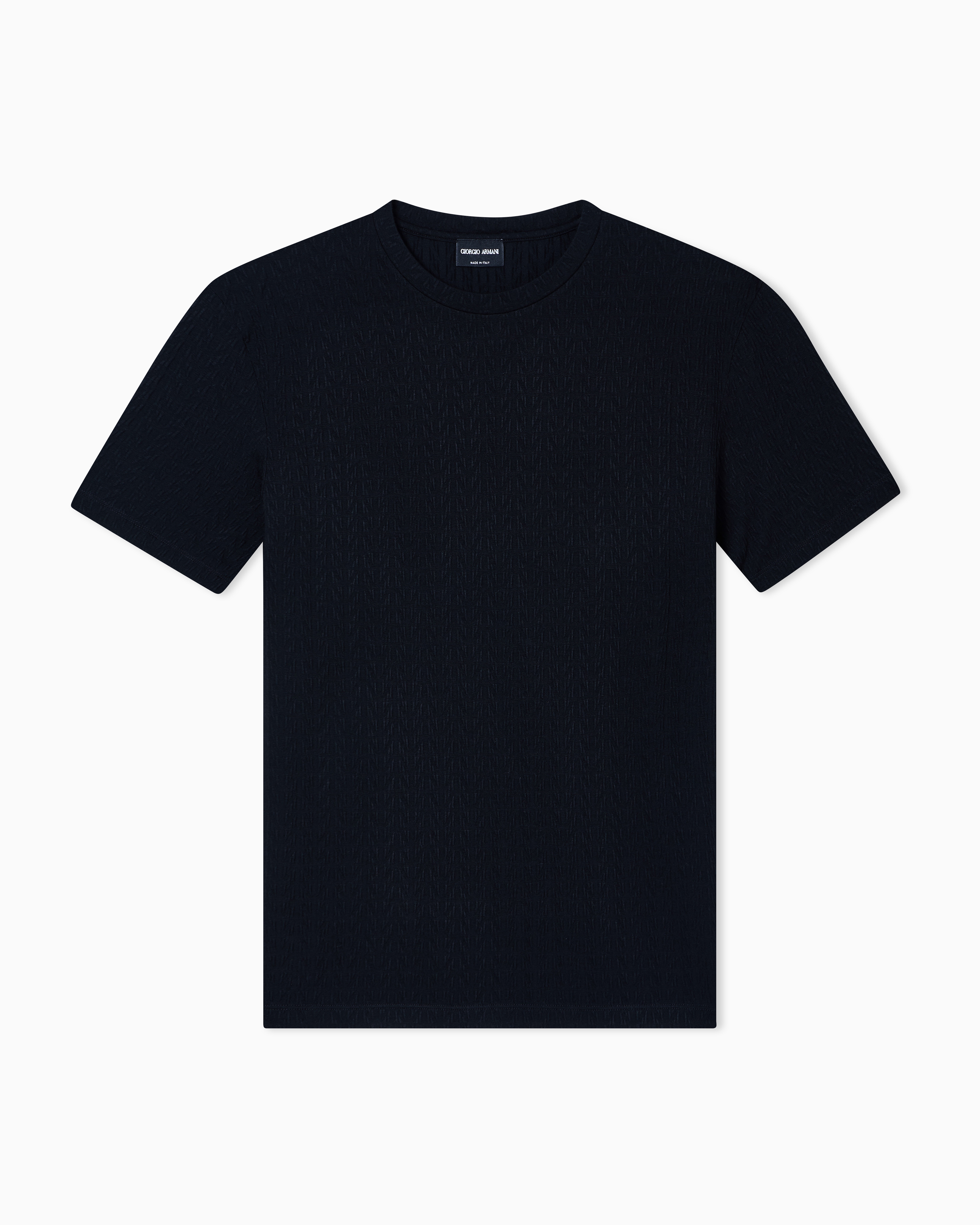 Giorgio Armani Black Viscose Blend T-Shirt