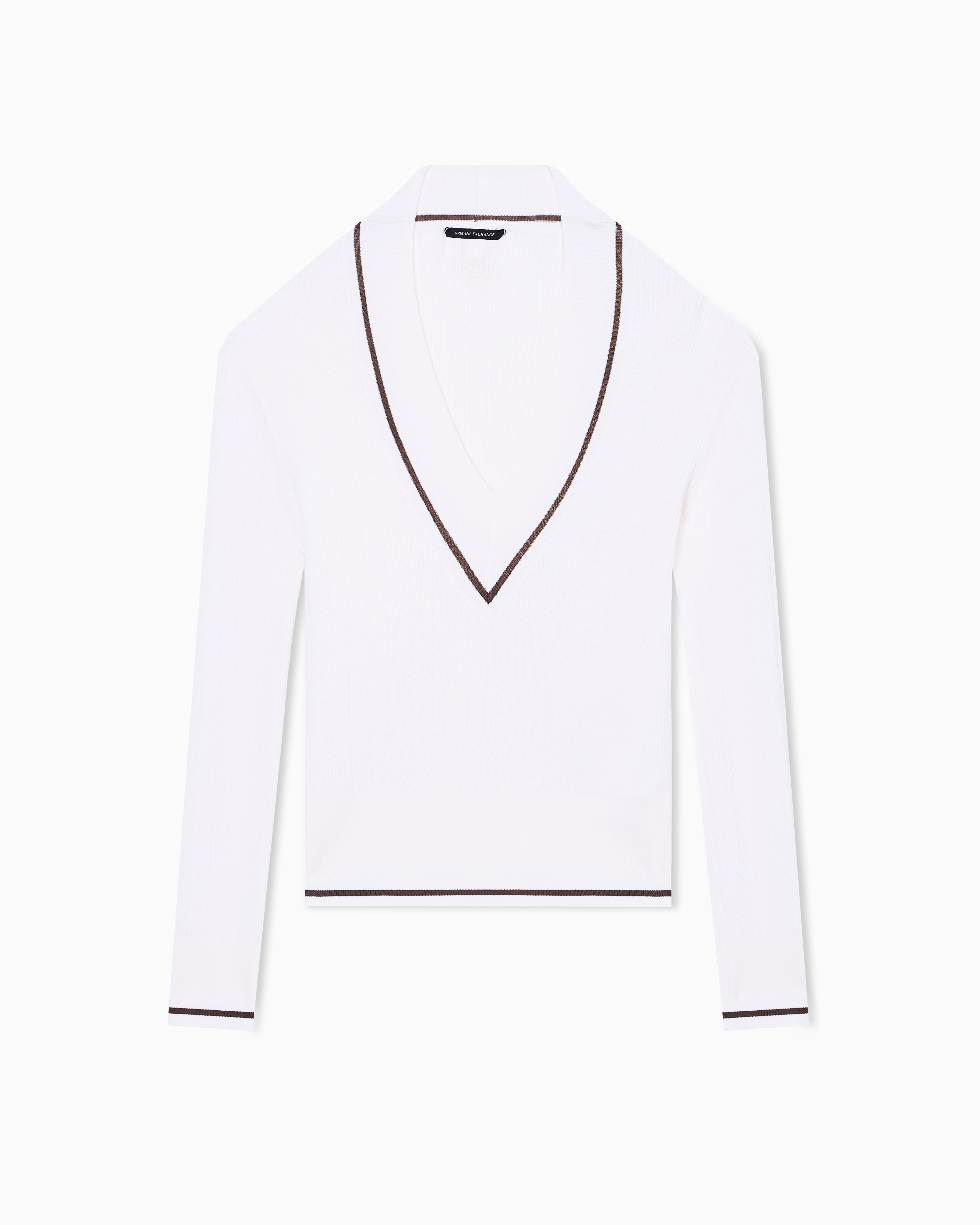 Armani Exchange Pullover In Viscosa Riciclata Con Dettaglio Intrecciato