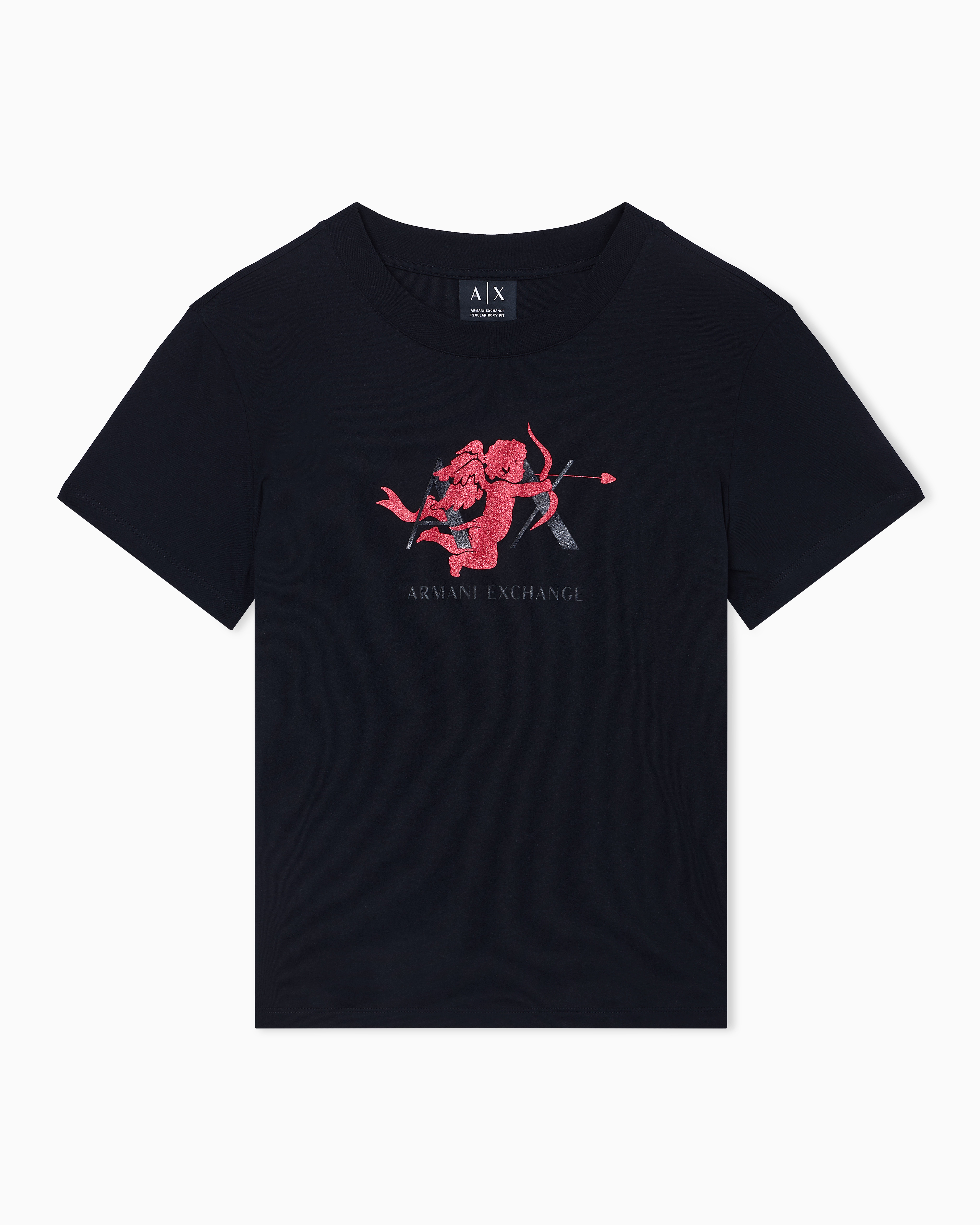 Armani Exchange T-Shirt Regular Fit In Jersey Di Cotone