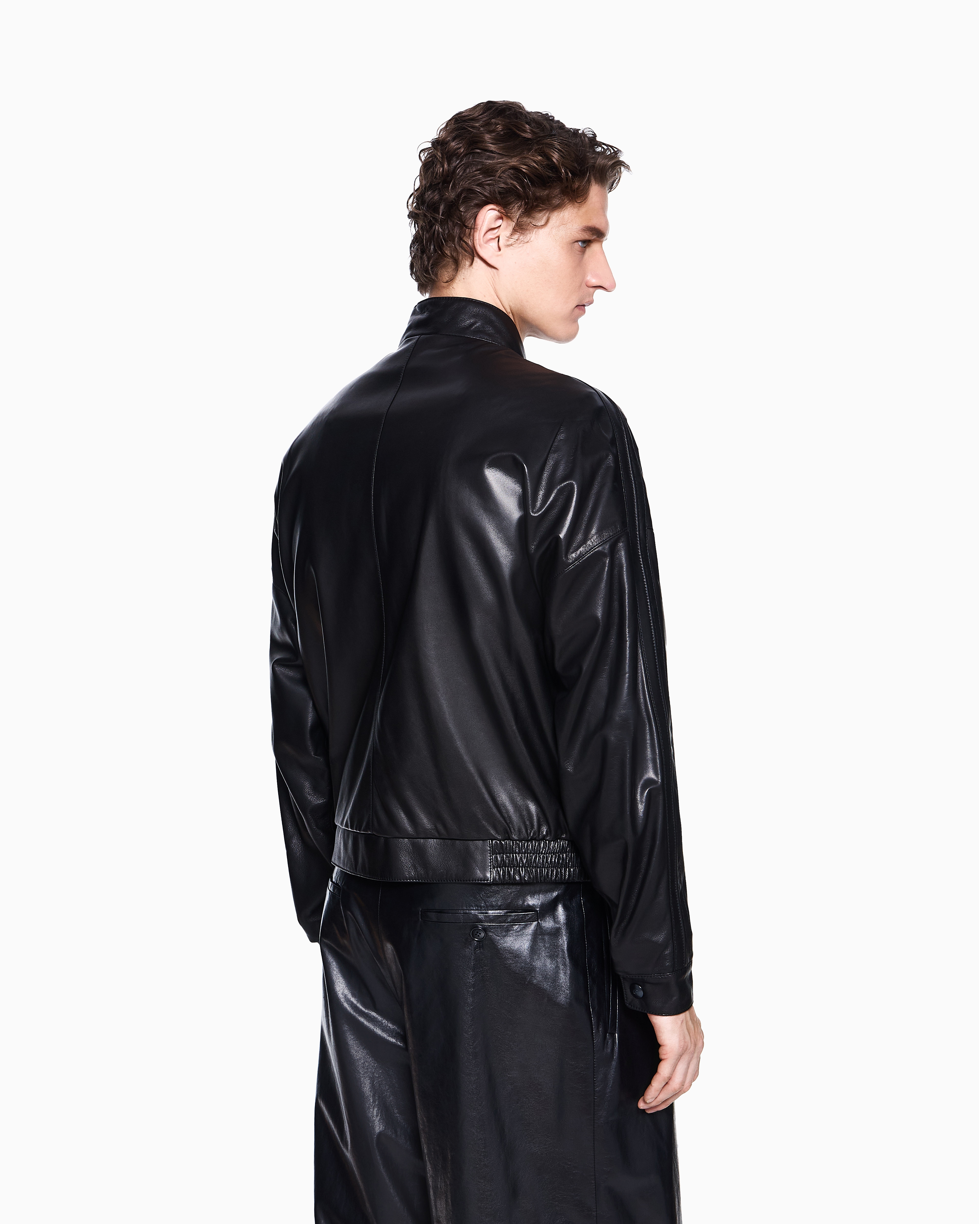 GIORGIO ARMANI ASG06P 羊革 ラムレザーシャツジャケット ラムレザー 2B ジャケット ｜ポール・スミス
