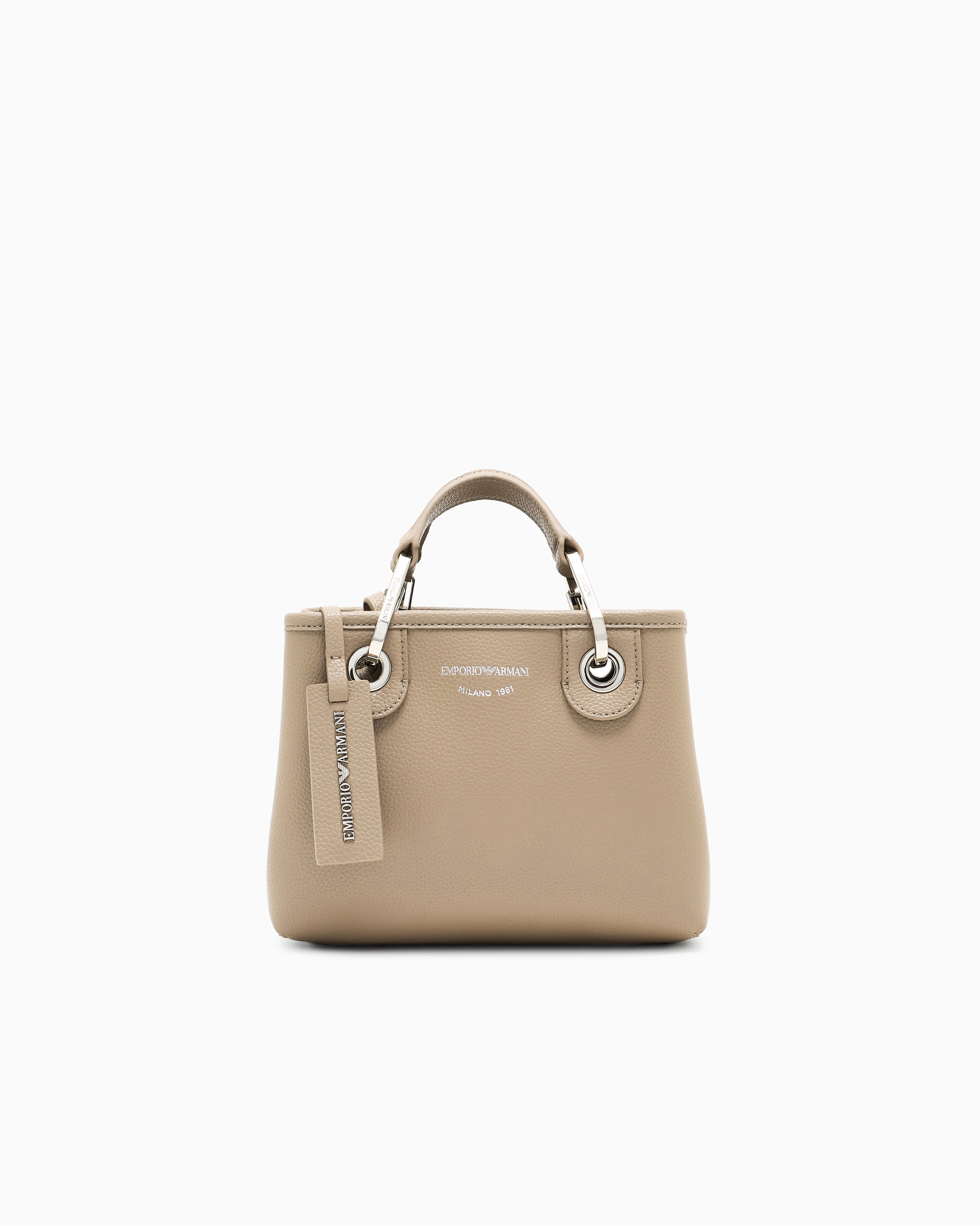 Emporio Armani Beige Deer-Print Myea Mini Bag