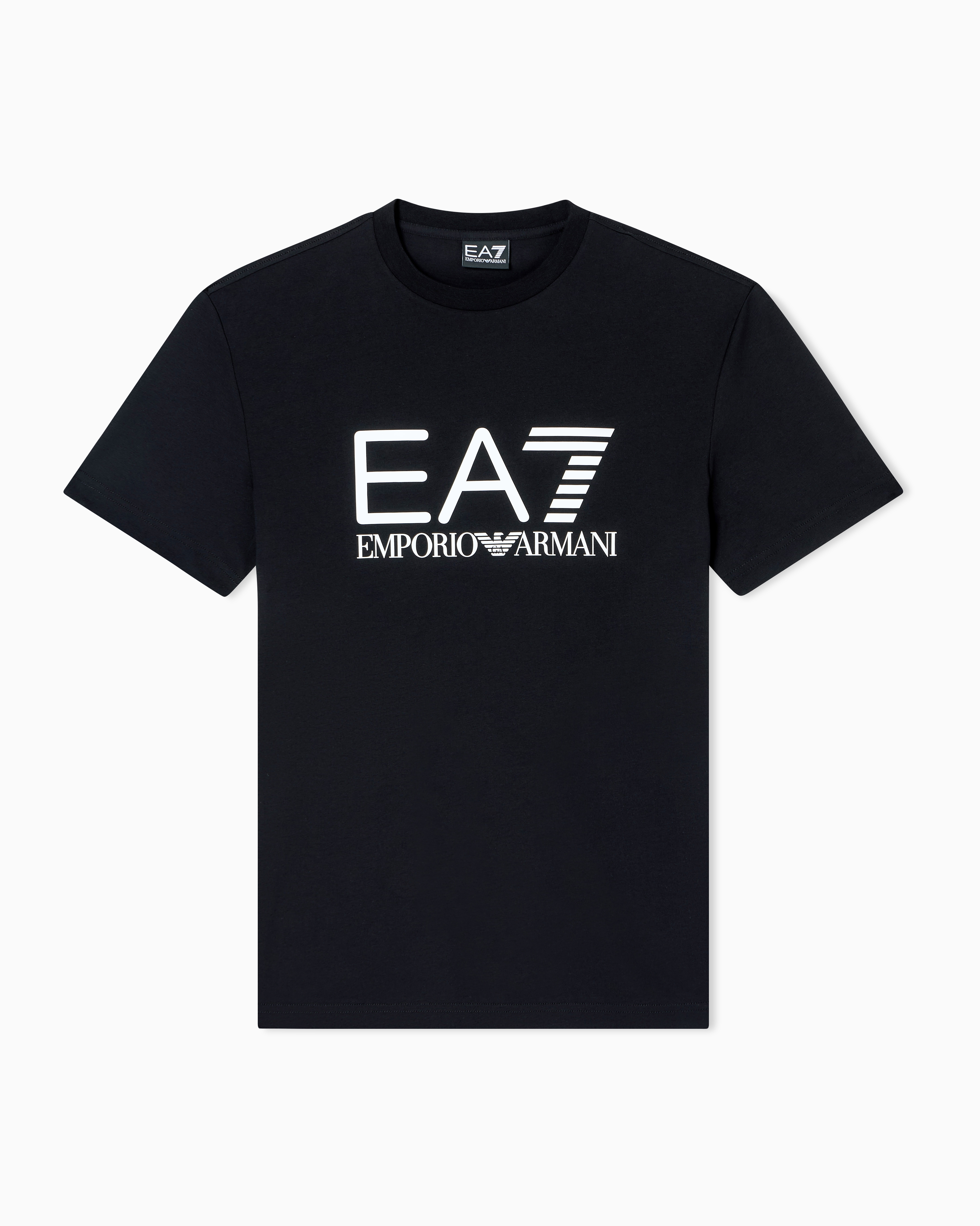 Ea7 Black Core Identity Cotton-Jersey T-Shirt