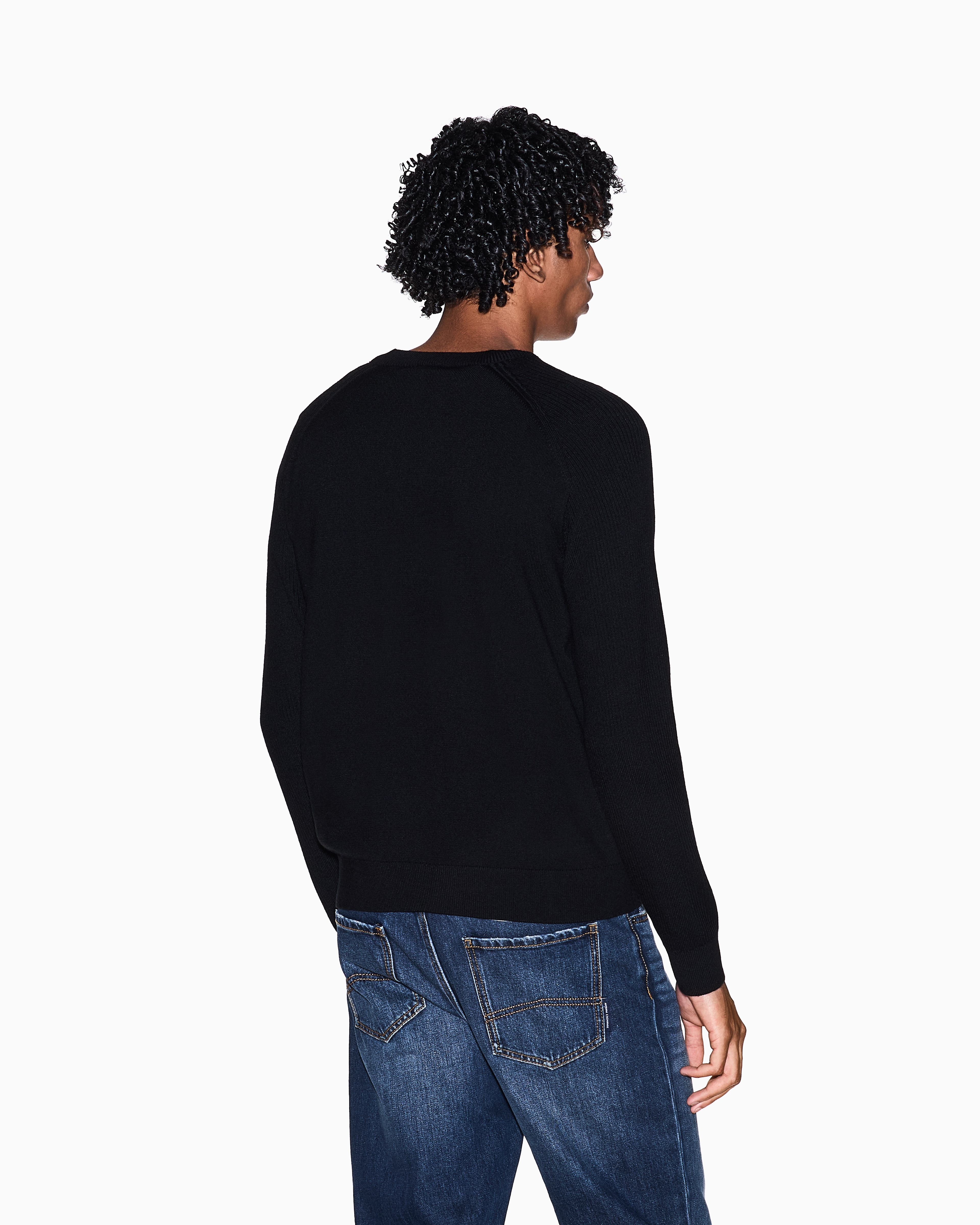 Crew neck sweater with shoulder detail | Armani Exchange