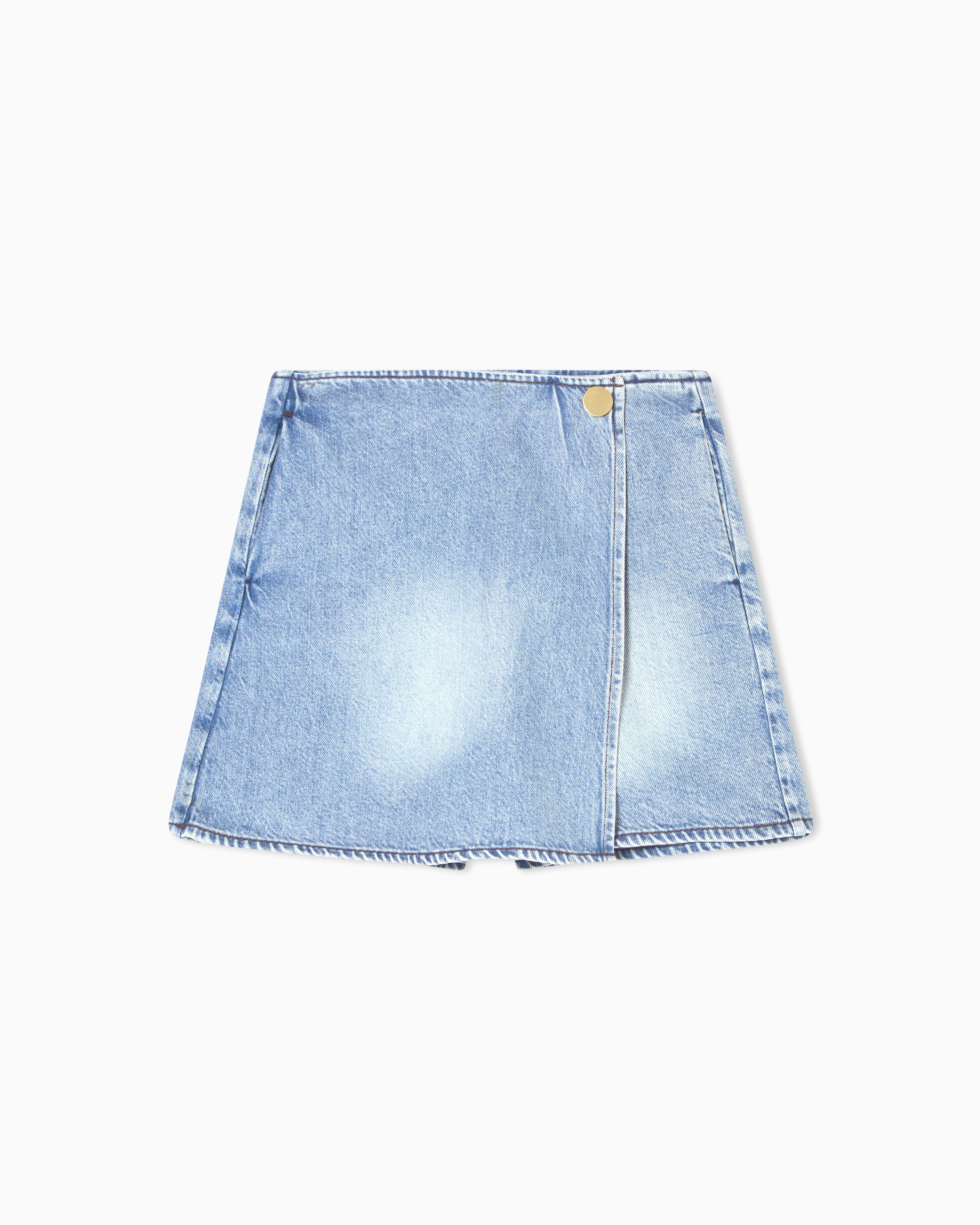 Armani Exchange Blue Lyocell Denim Shorts