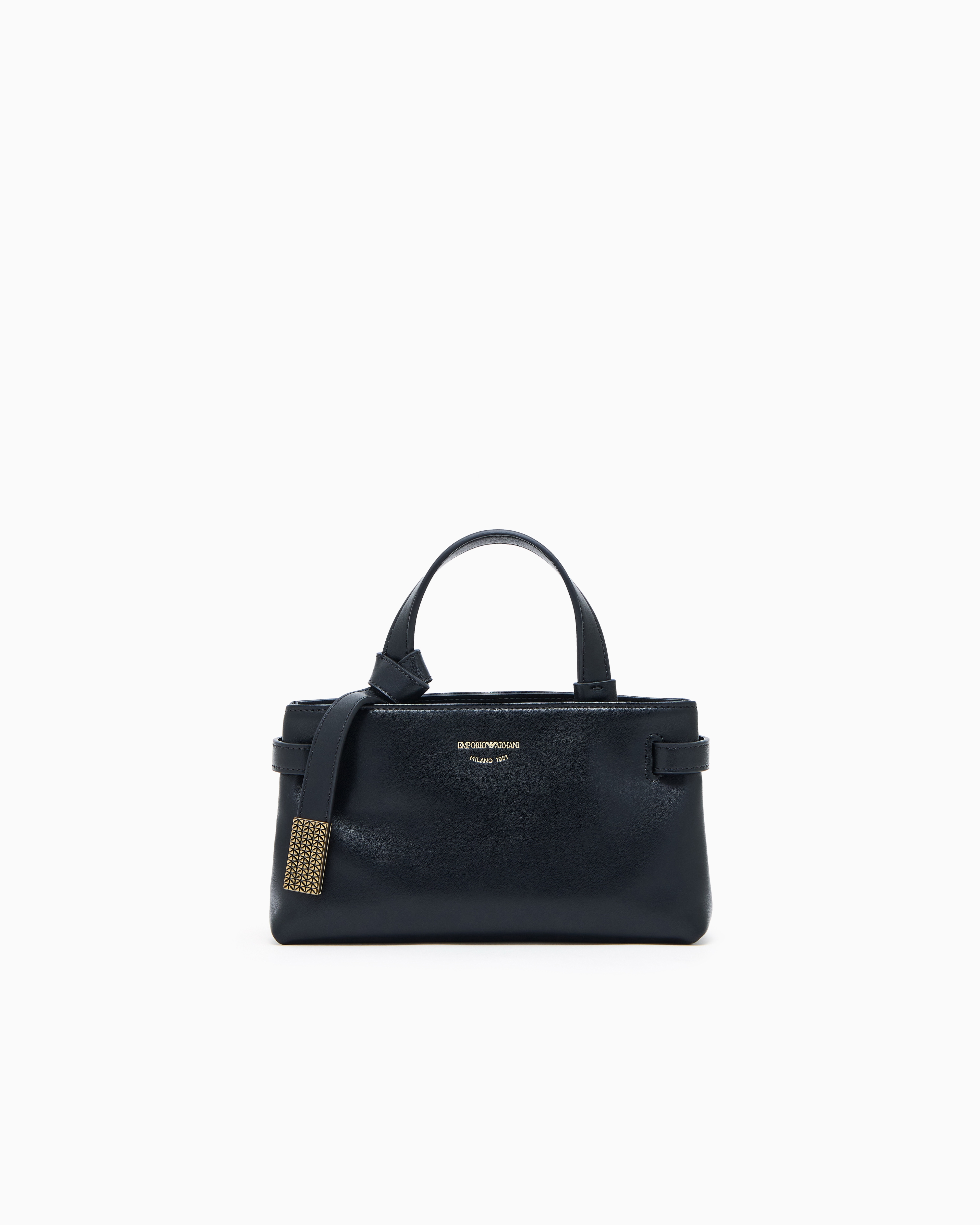 Emporio Armani Black Smooth Leather Mini Bag