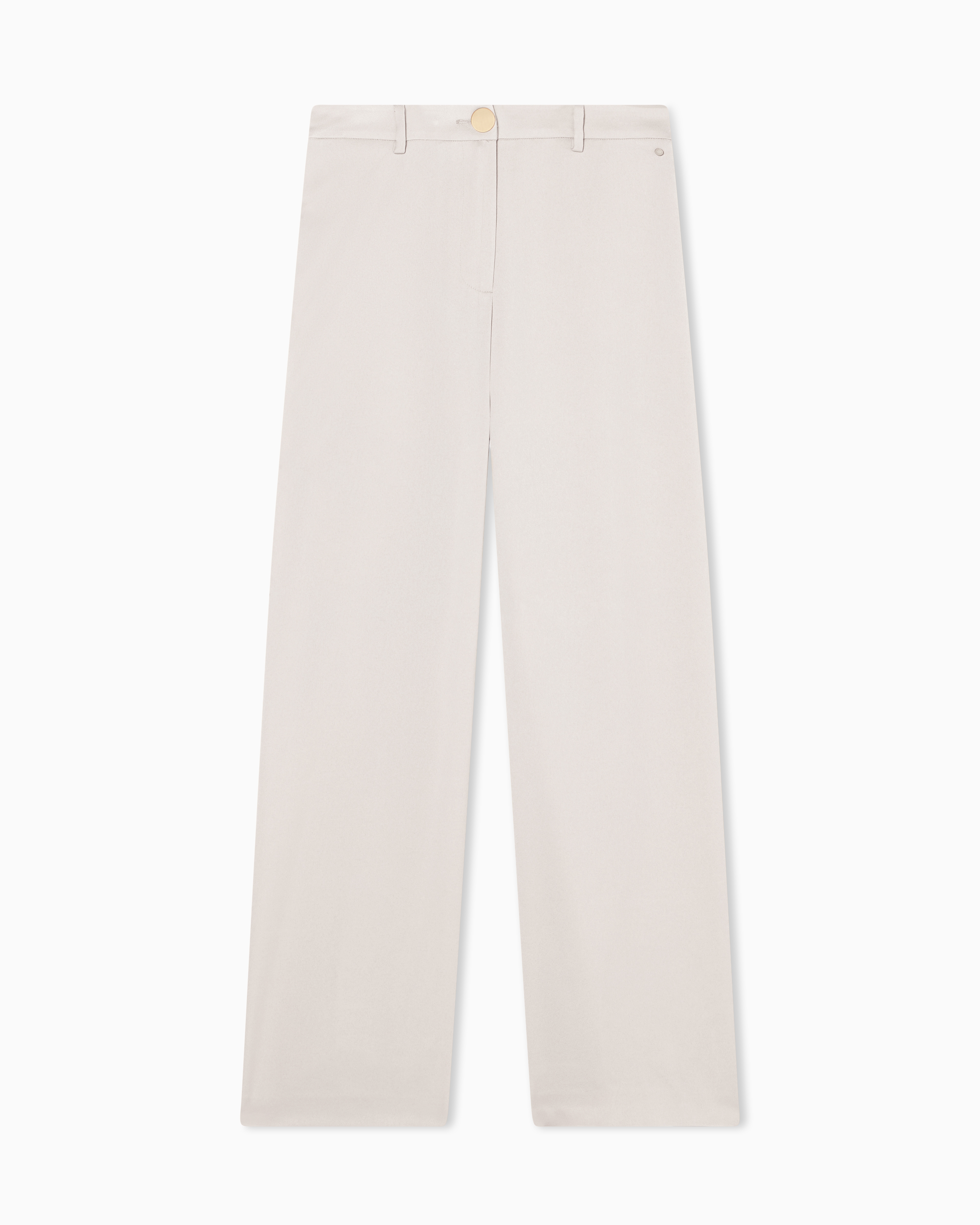 Armani Exchange Beige Classic Trousers In Recycled Crêpe Satin