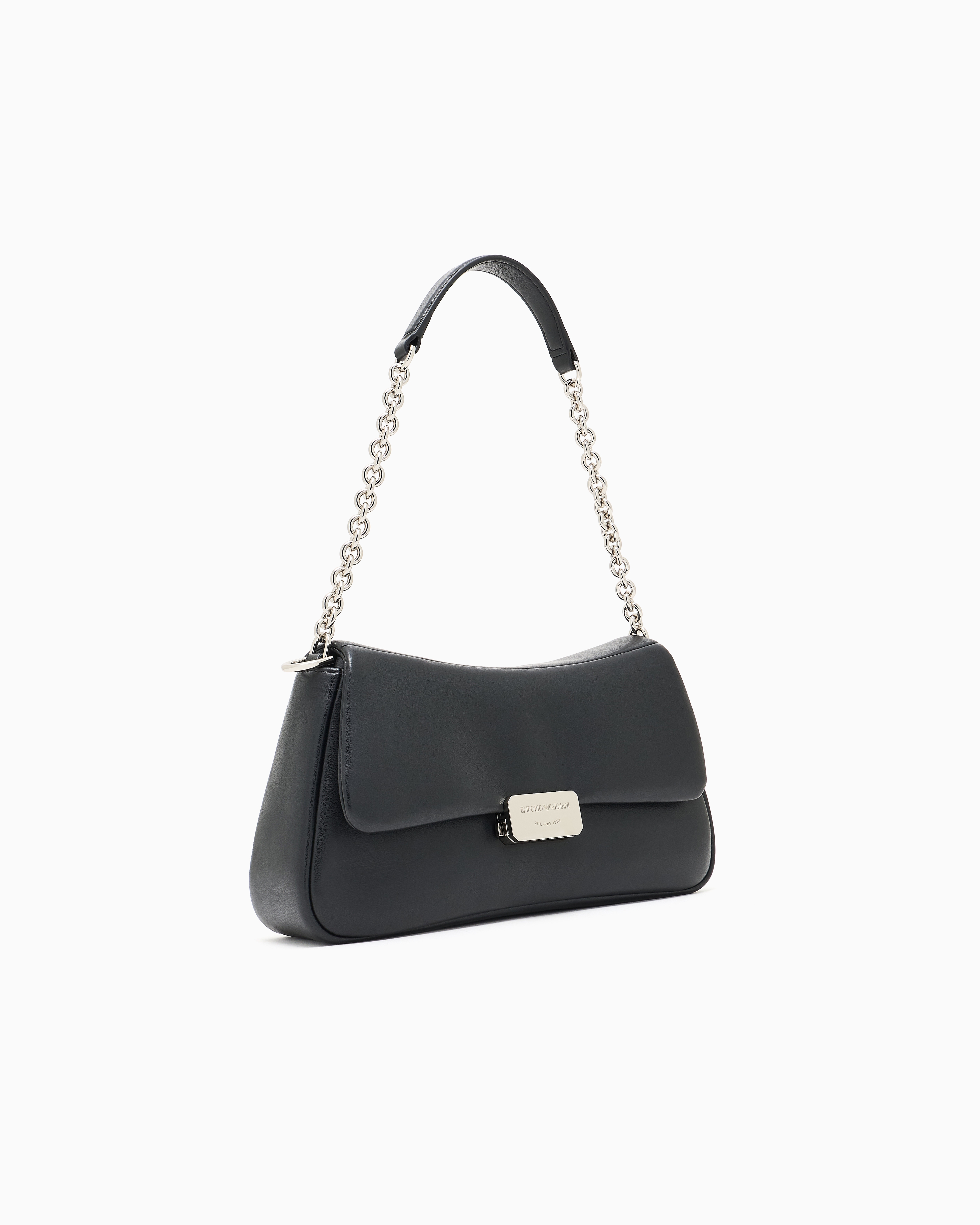 バッグ 00s EMPORIO ARMANI leather shoulder bag Shoulder bag with flap in tumbled leather | Emporio Armani