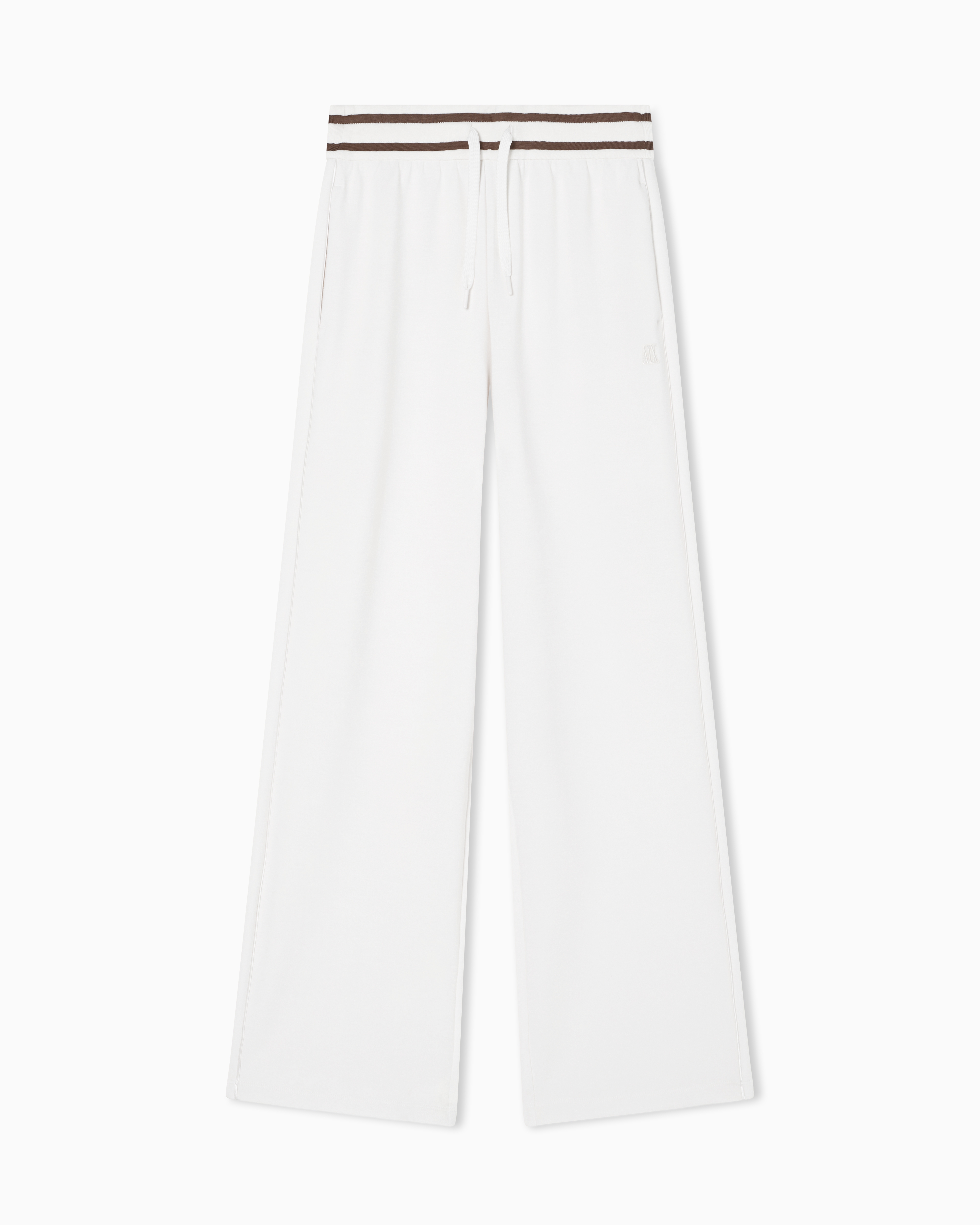 Armani Exchange White Jogger Pants With Contrasting Trims