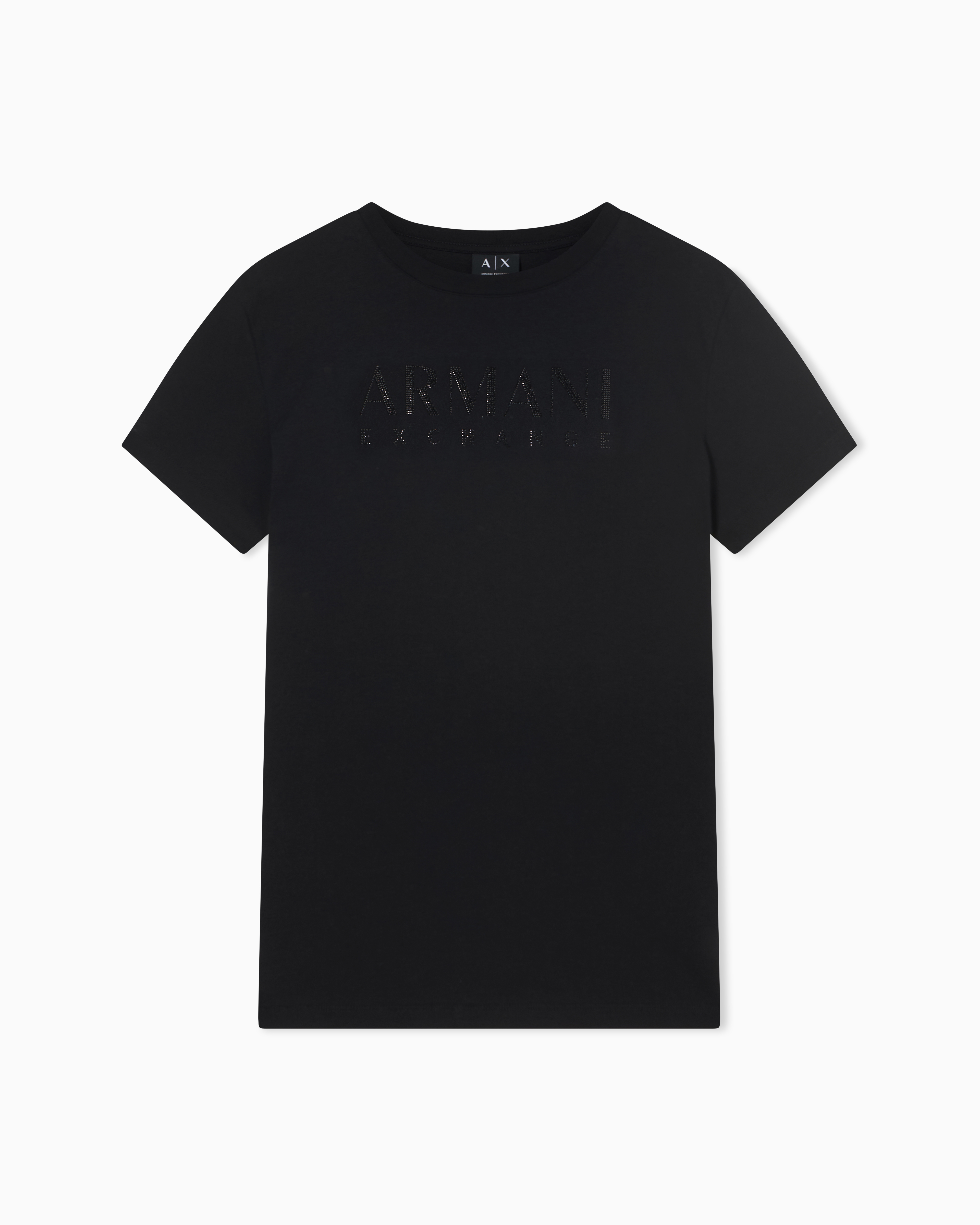 Armani Exchange Black Regular Fit T-Shirt In Cotton Jersey