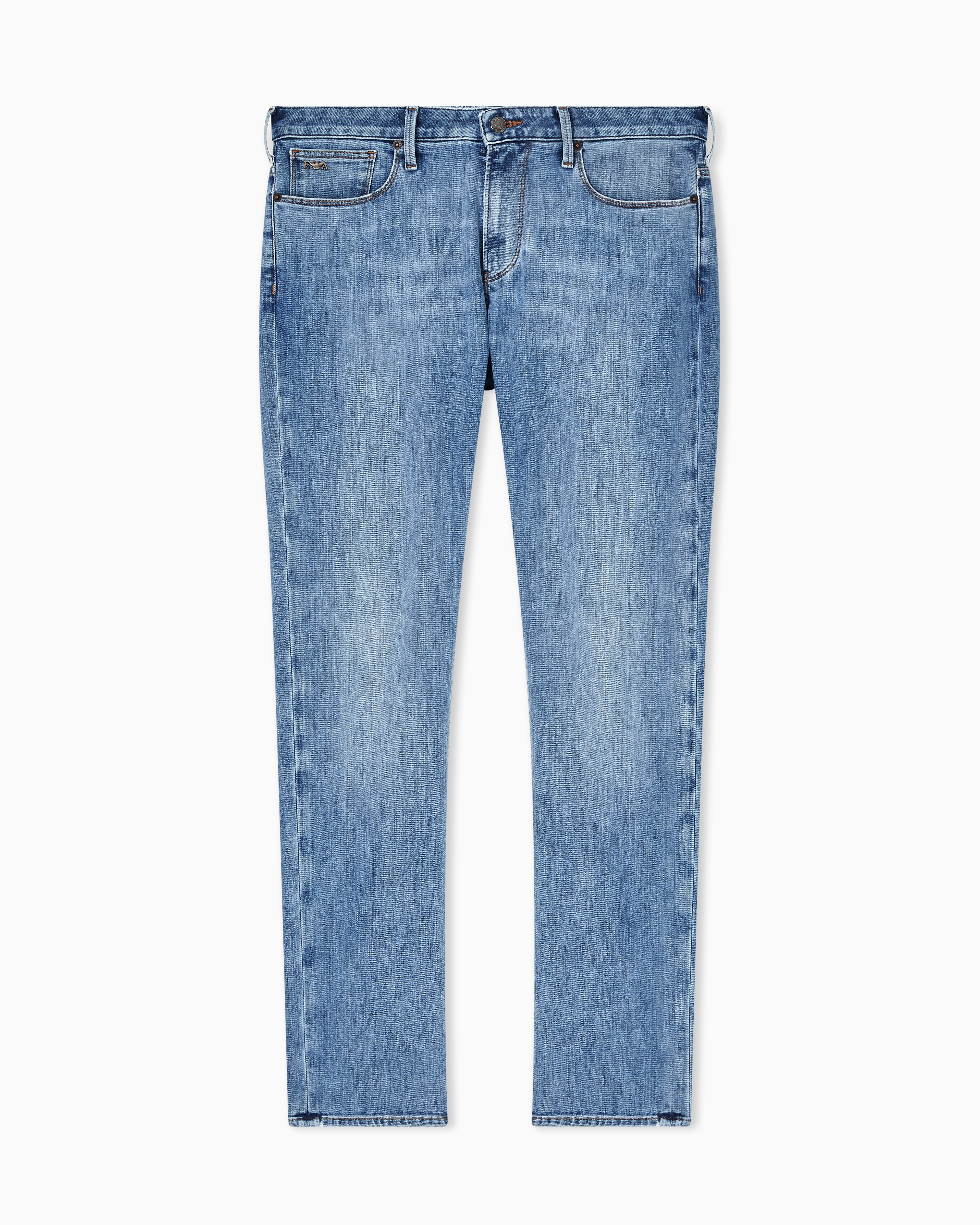 Emporio Armani Men's Blue J06 Slim-Fit, Washed, 11.5-Oz Comfort-Denim Jeans