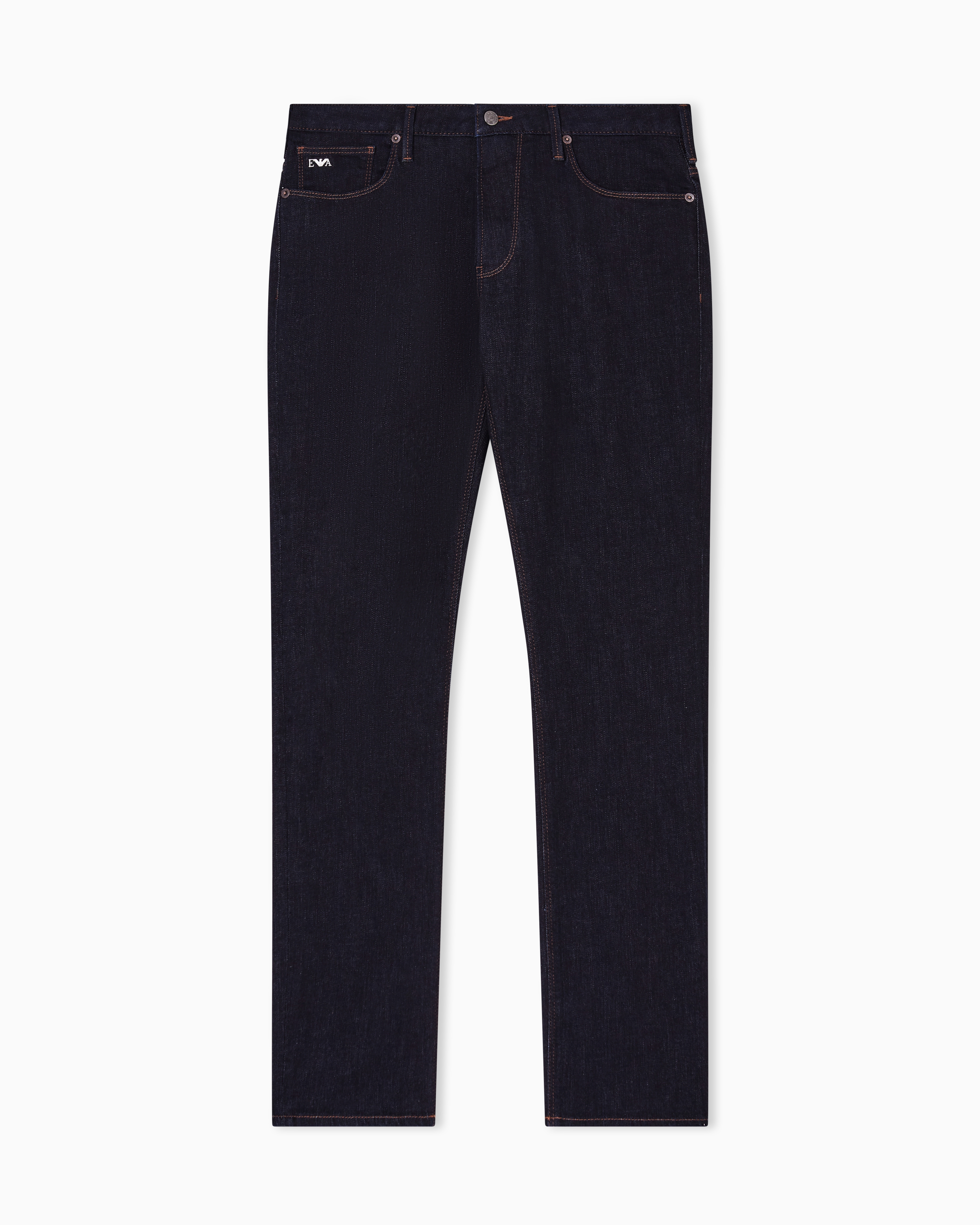 Emporio Armani Men's Blue J06 Slim-Fit, Washed, 11.5-Oz Comfort-Denim Jeans