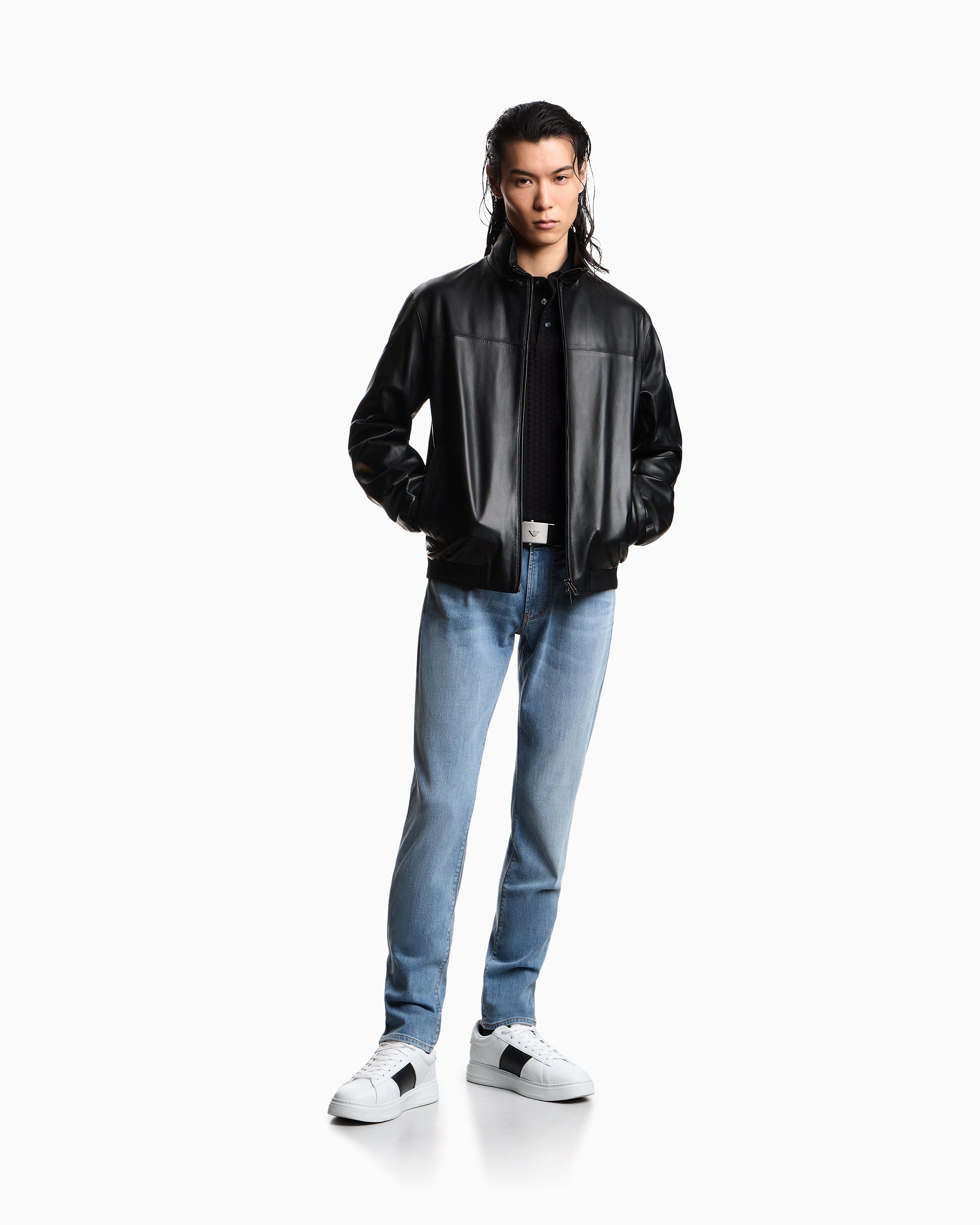 J06 slim-fit, washed, 11.5-oz comfort-denim jeans | Emporio Armani