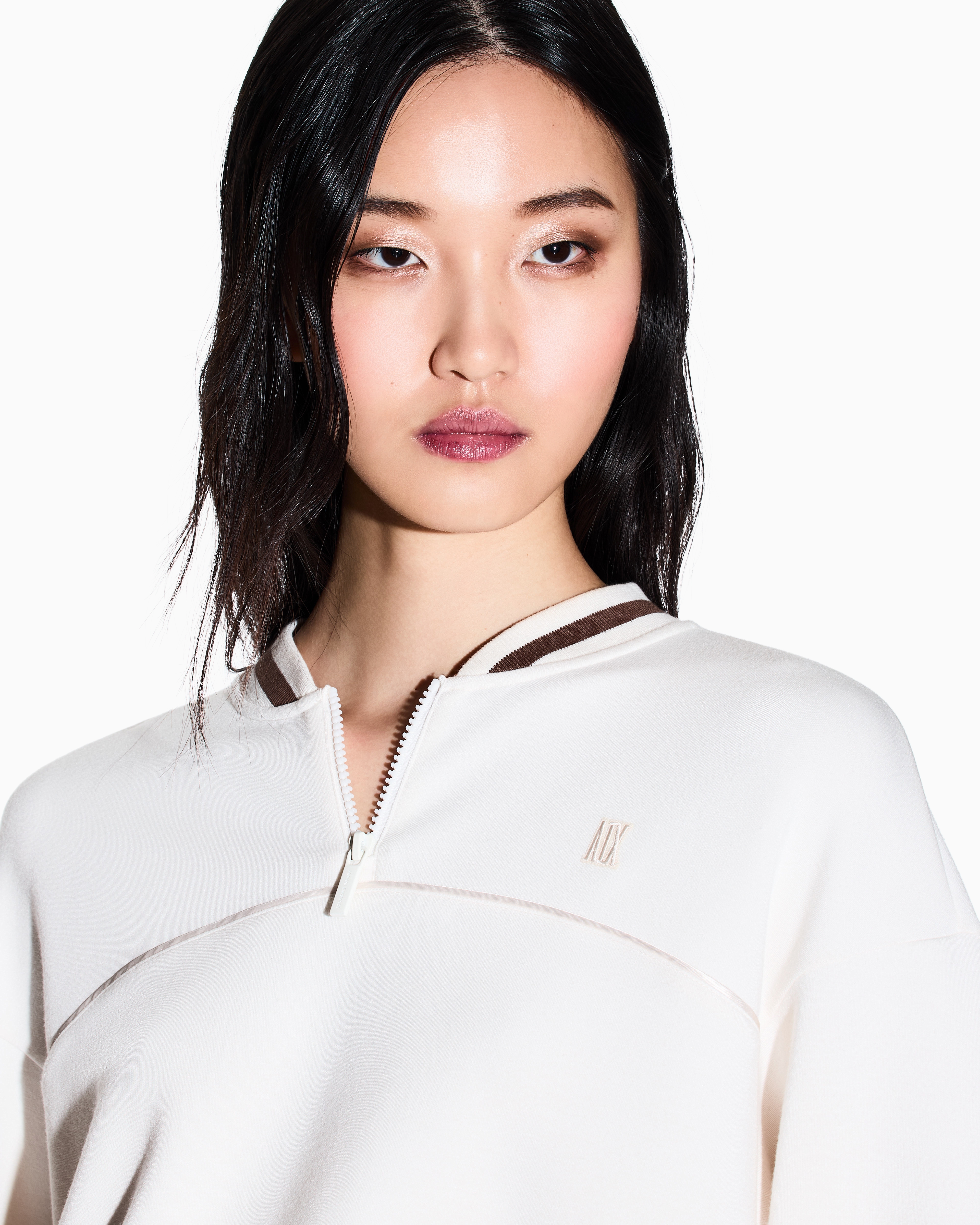 AXロゴ ハーフジップスウェットプルオーバー | Armani Exchange