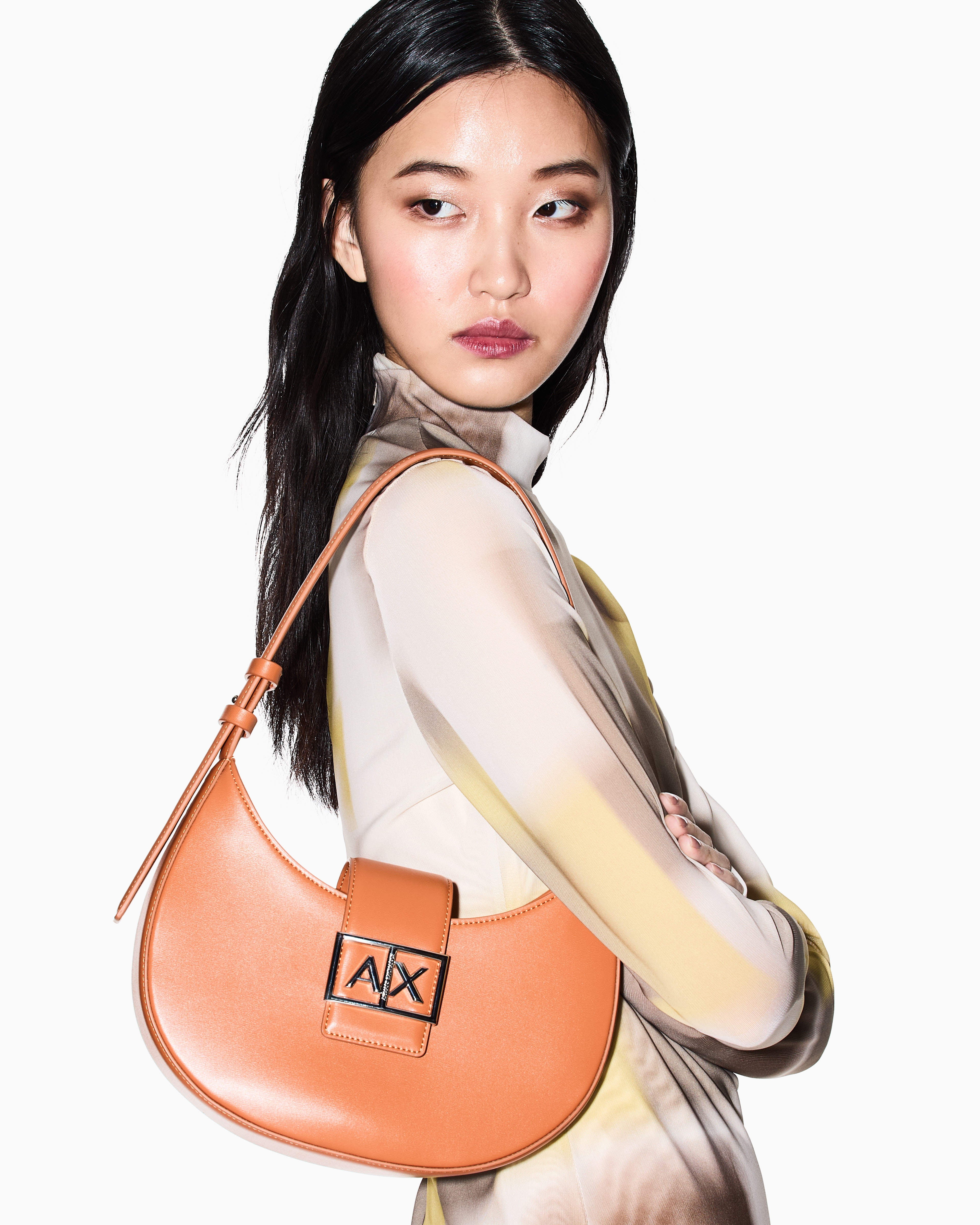 Shoulder bag in technical fabric