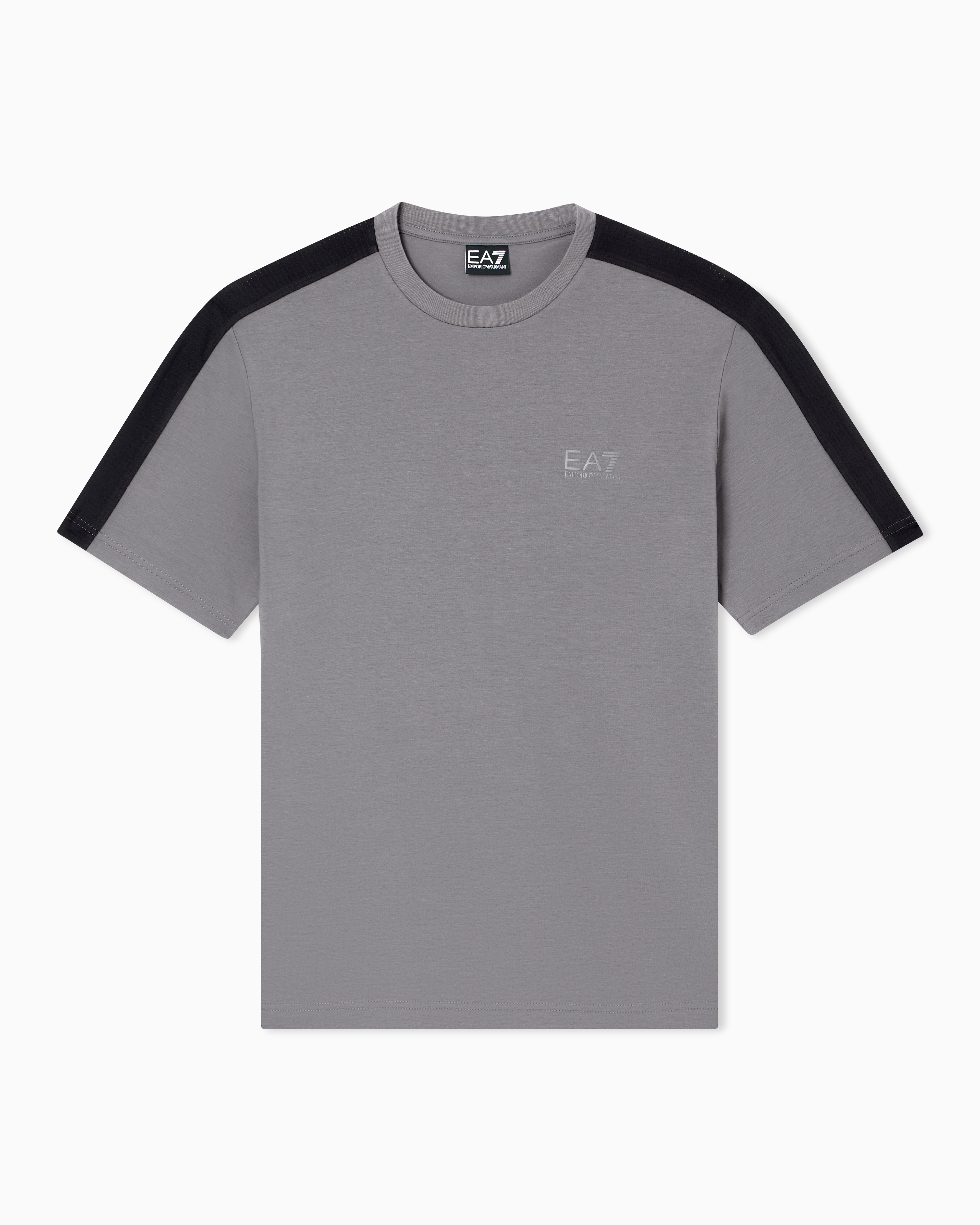 Ea7 Grey Dynamic Athlete T-Shirt In Natural Ventus7 Technical Fabric